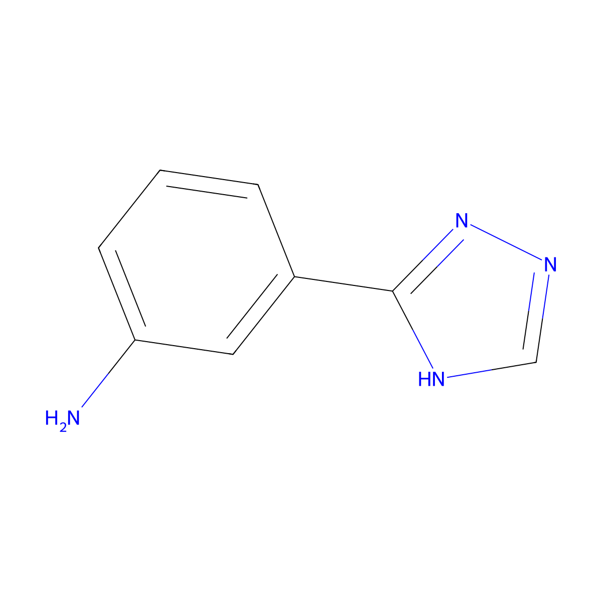 3-(1H-1,2,4-Triazol-5-yl)benzenamine molecular structure, CAS 6219-57-4
