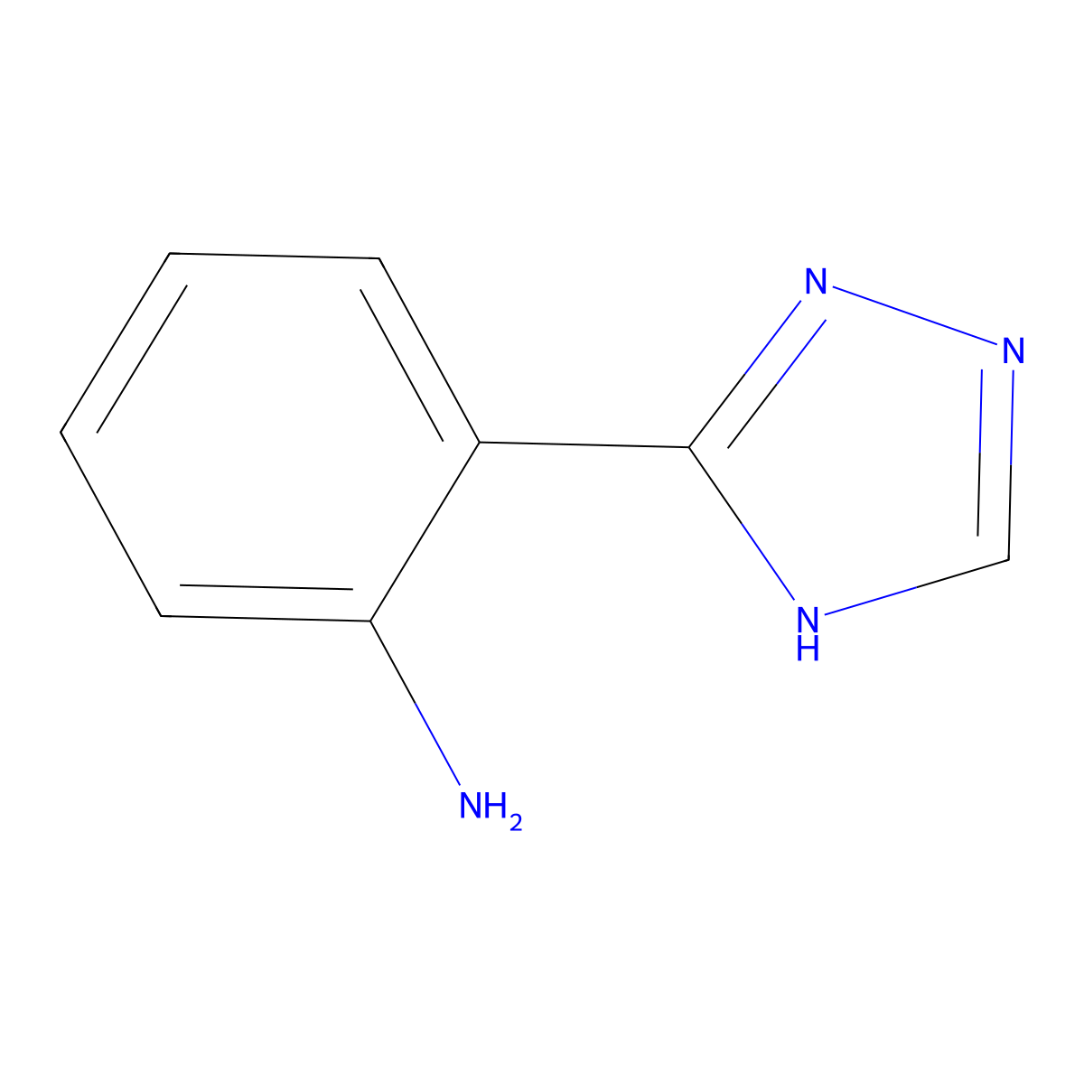 2-(1H-1,2,4-triazol-5-yl)aniline molecular structure, CAS 6219-58-5