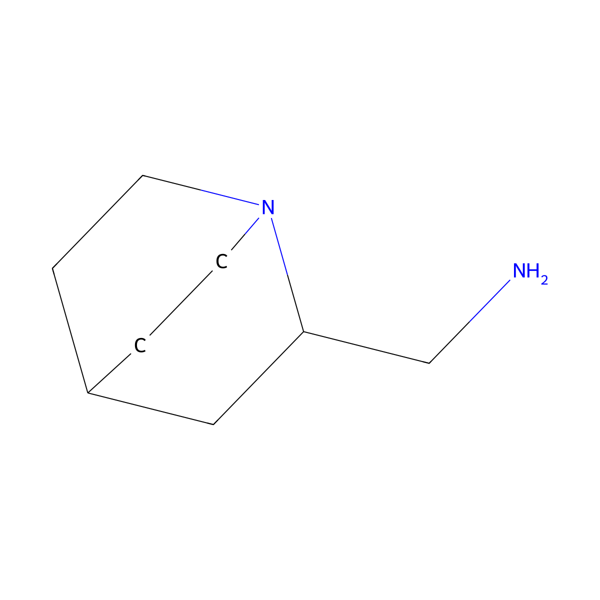 {1-Azabicyclo[2.2.2]octan-2-yl}methanamine molecular structure, CAS 62190-20-9