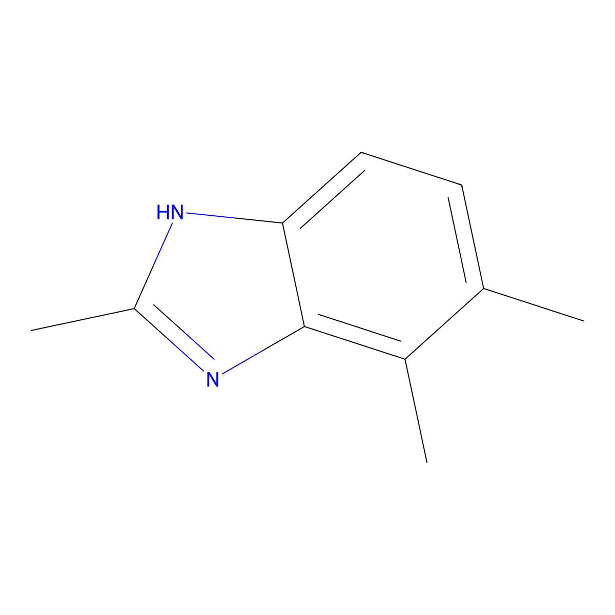2,4,5-Trimethyl-1H-benzimidazole molecular structure, CAS 62192-75-0