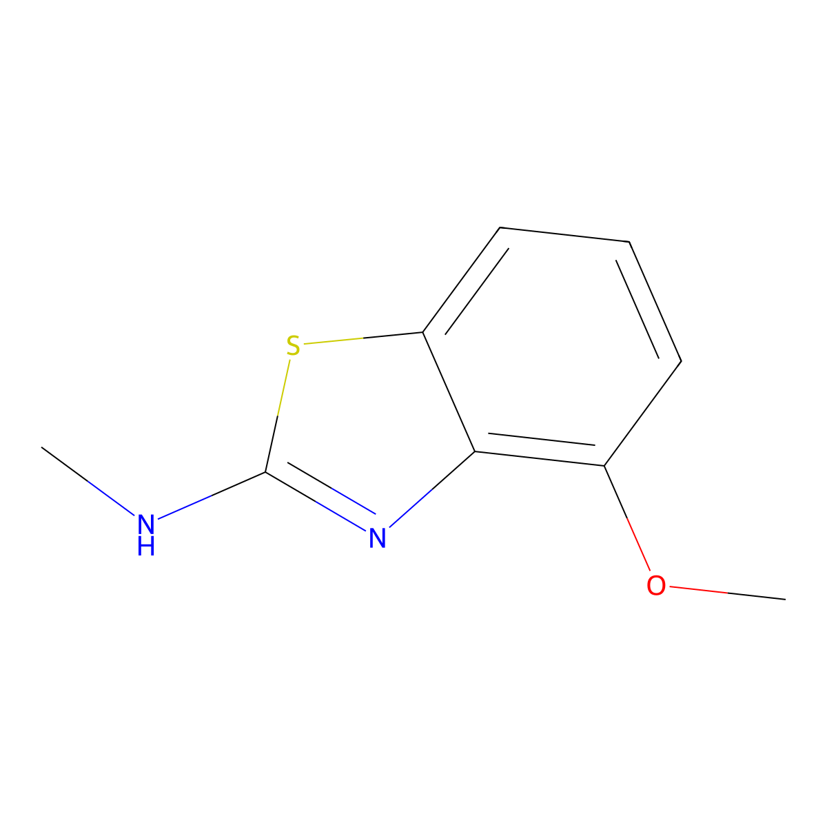 4-Methoxy-N-methyl-1,3-benzothiazol-2-amine molecular structure, CAS 62194-30-3