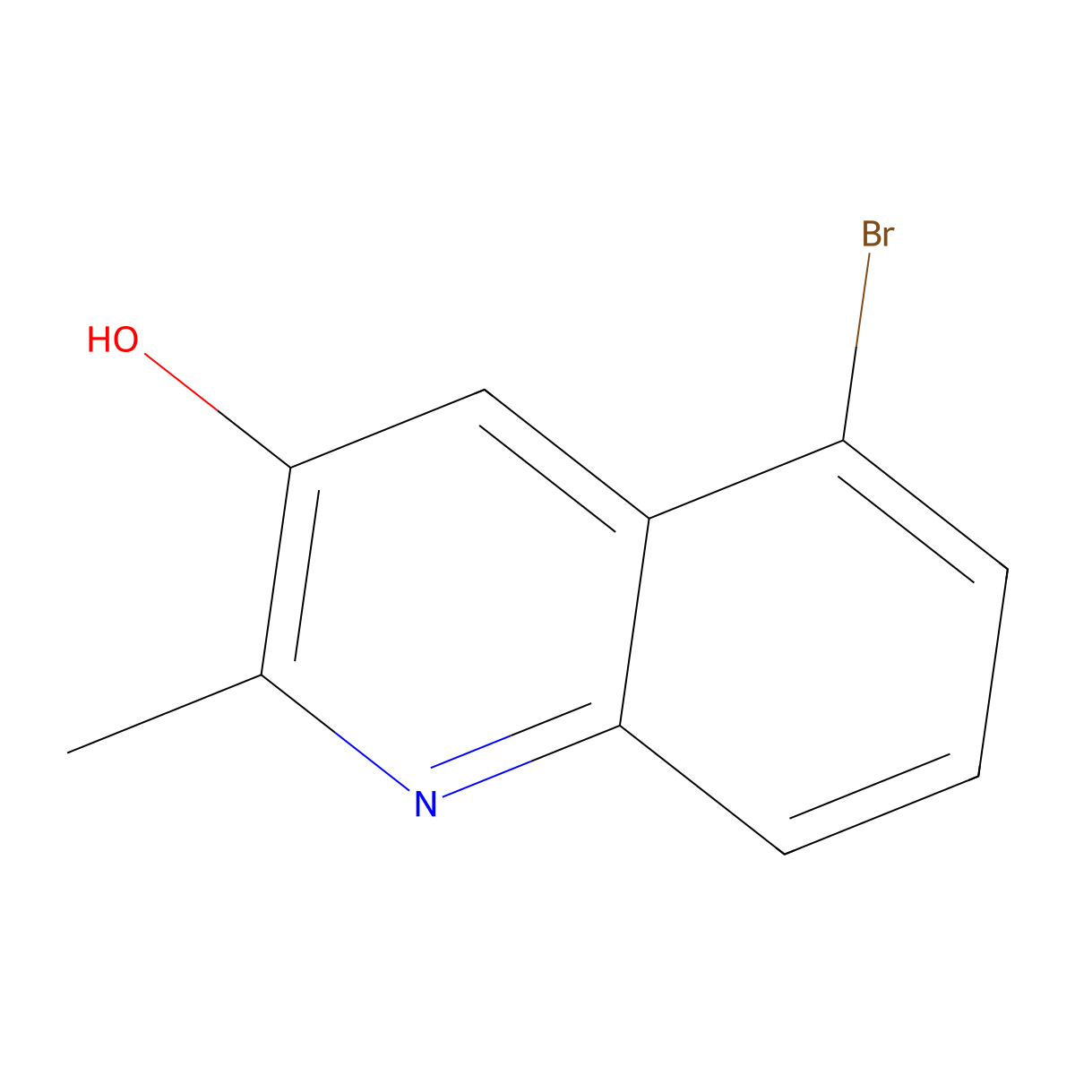 5-Bromo-2-methylquinolin-3-ol molecular structure, CAS 62194-46-1
