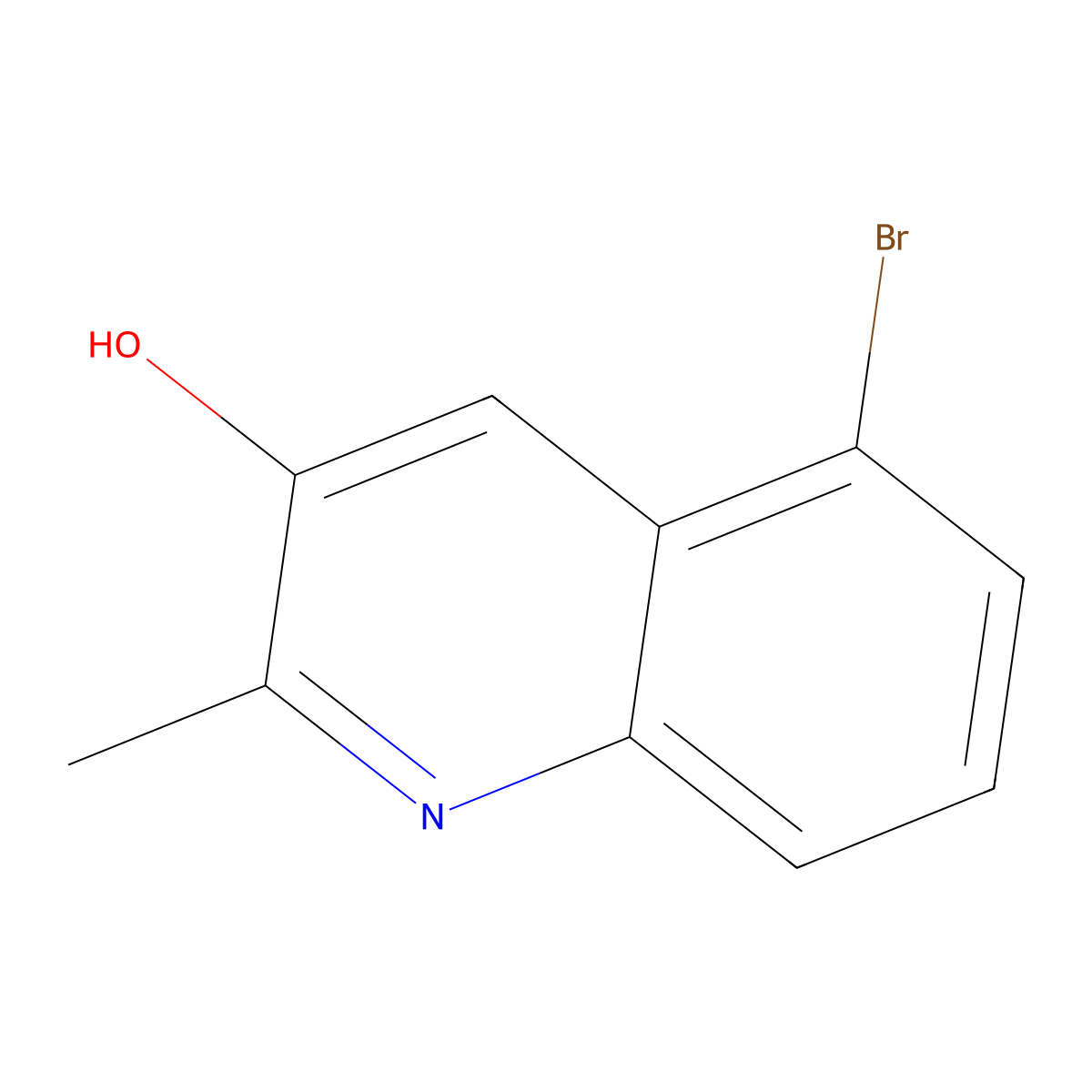 5-Bromo-2-methylquinolin-3-ol molecular structure, CAS 62194-46-1