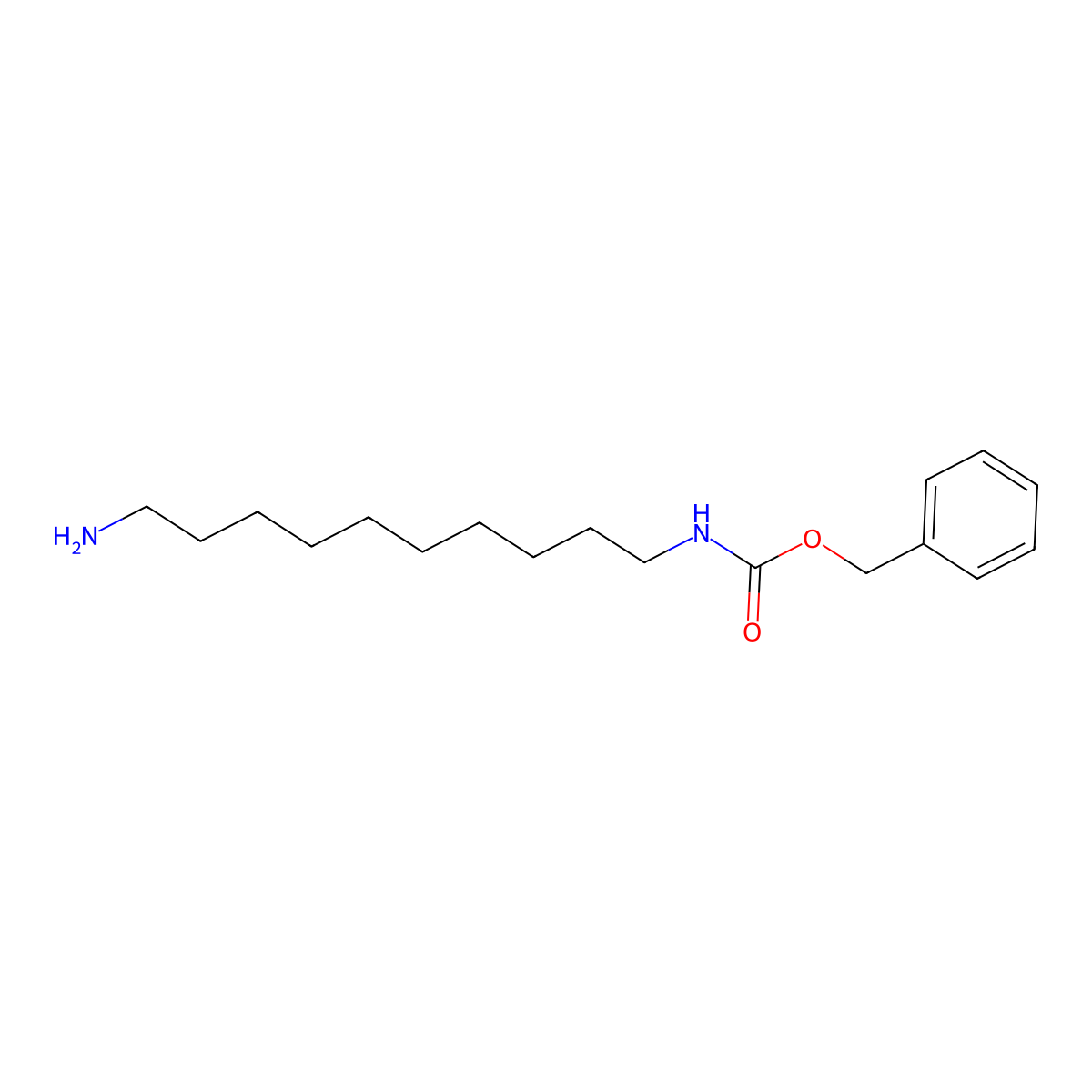 (10-Amino-decyl)-carbamic acid benzyl ester molecular structure, CAS 62196-18-3