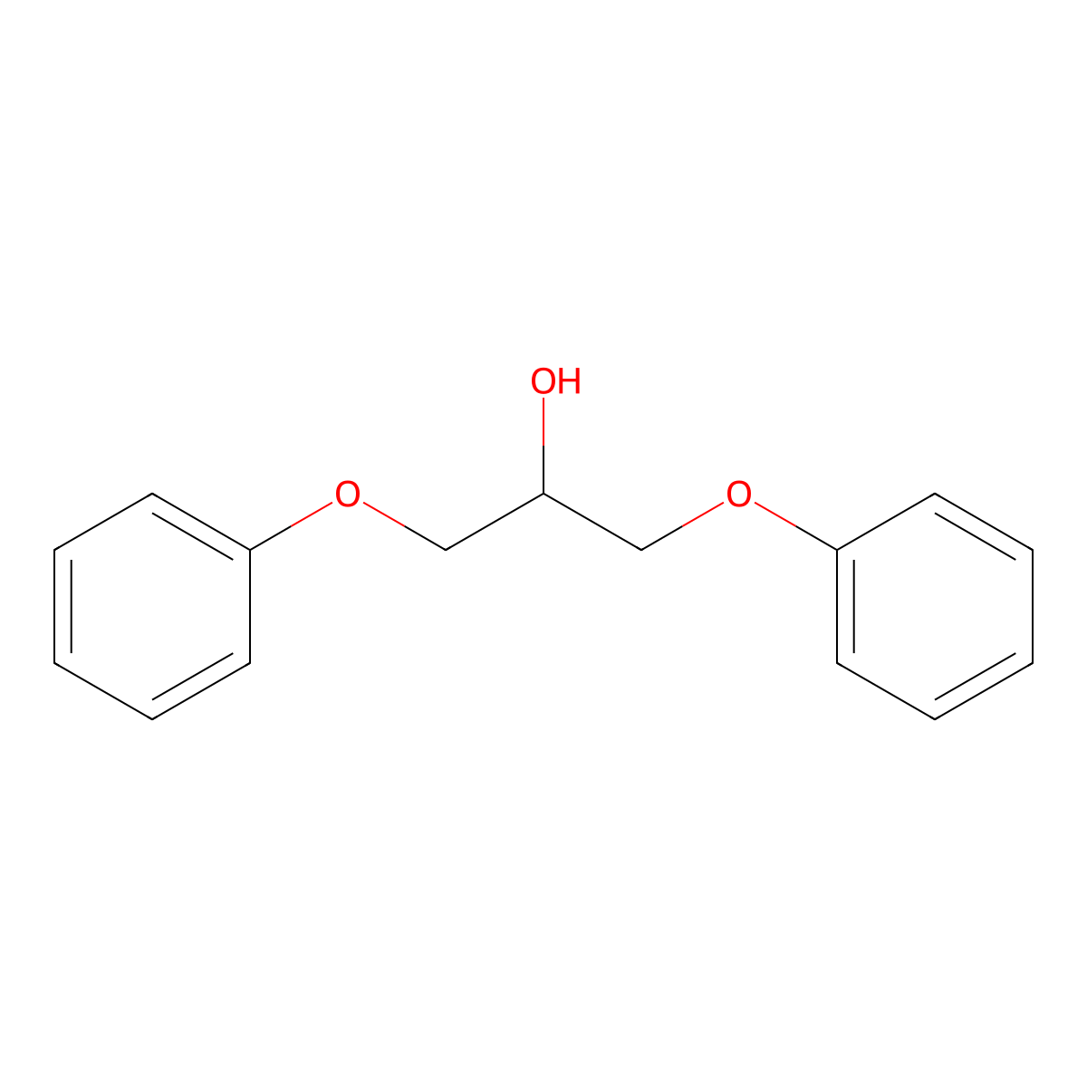 1,3-Diphenoxy-2-propanol molecular structure, CAS 622-04-8