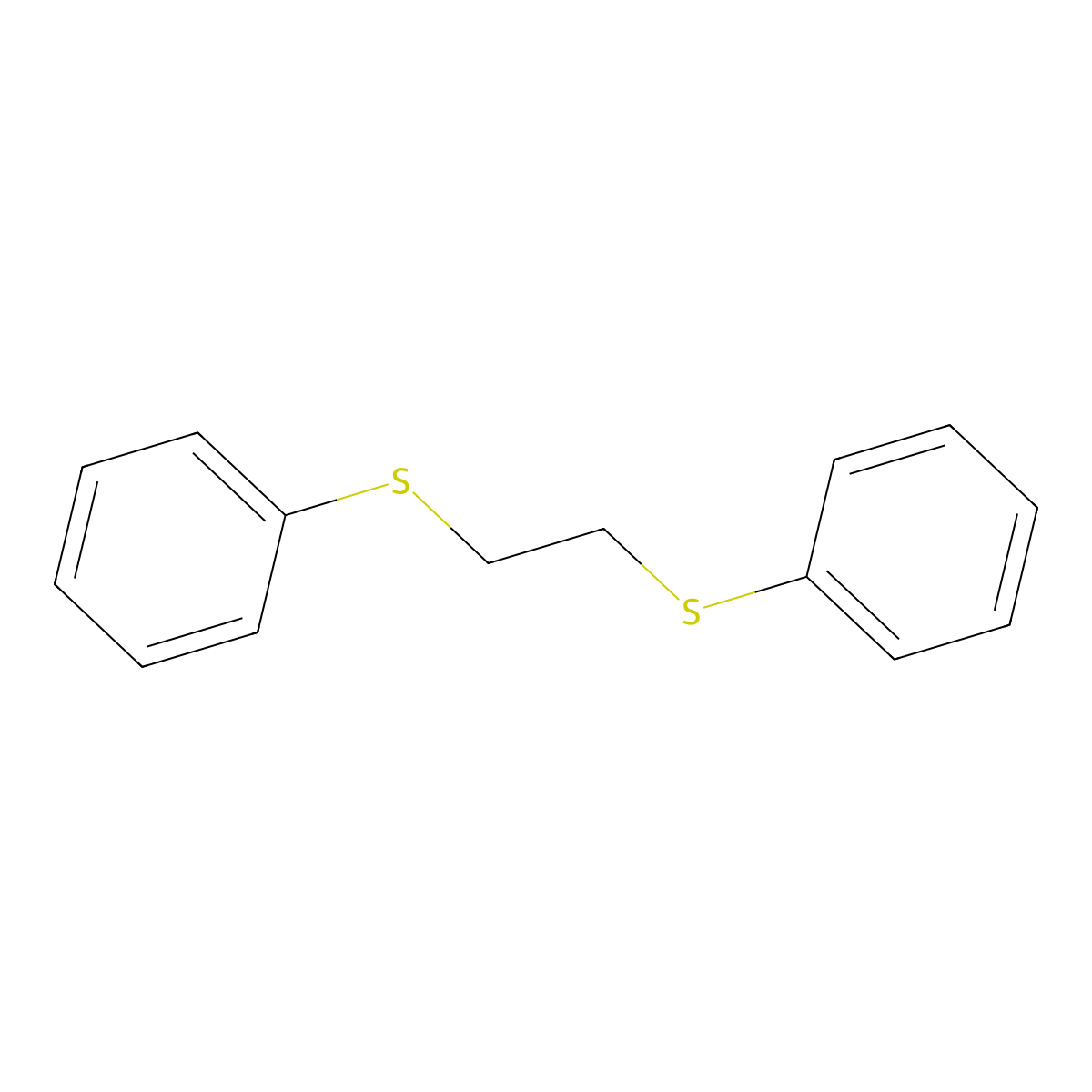 Benzene, 1,1'-(1,2-ethanediylbis(thio))bis- molecular structure, CAS 622-20-8
