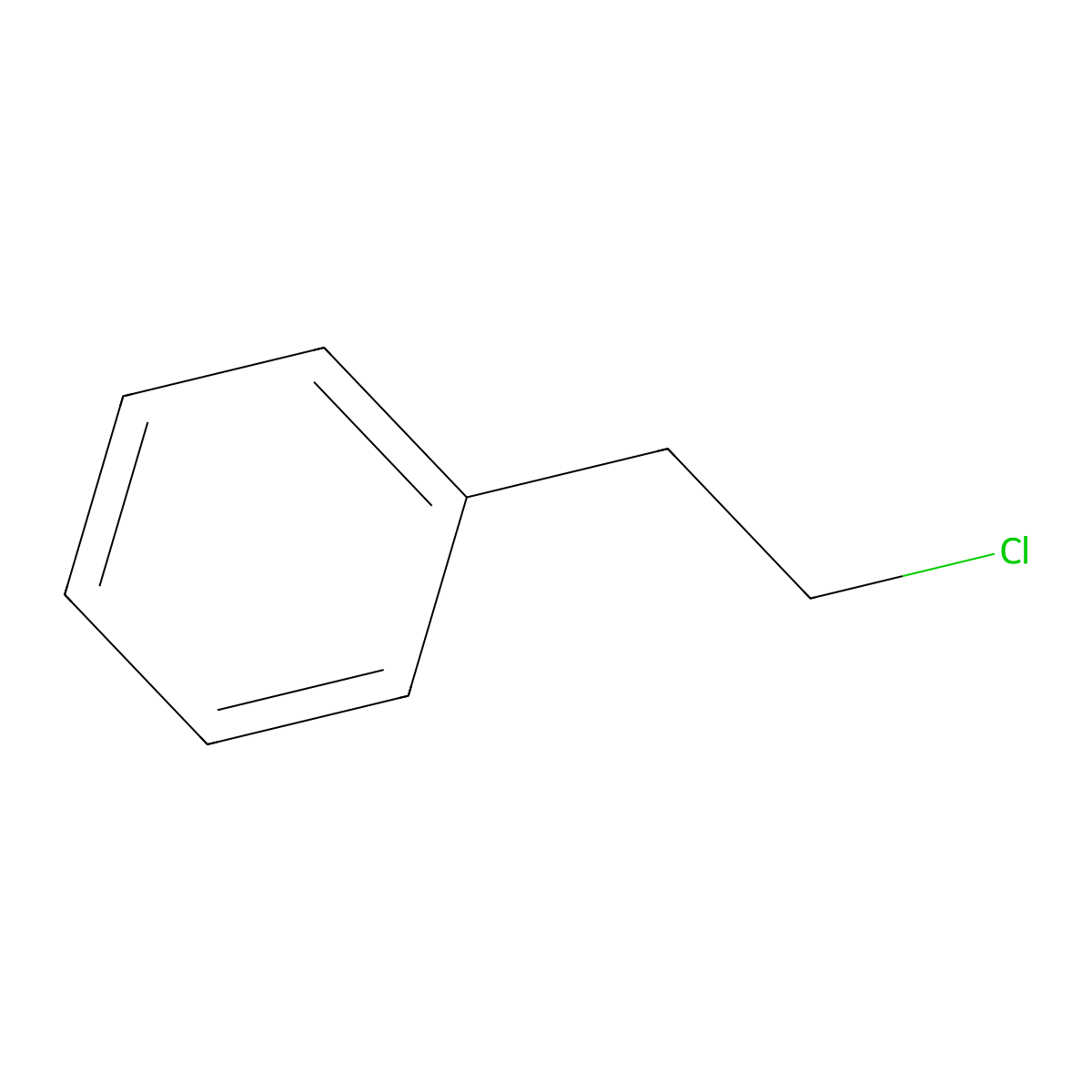 1-Chloro-2-phenylethane molecular structure, CAS 622-24-2