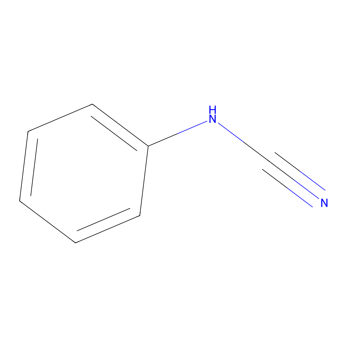 Phenylcyanamide molecular structure, CAS 622-34-4