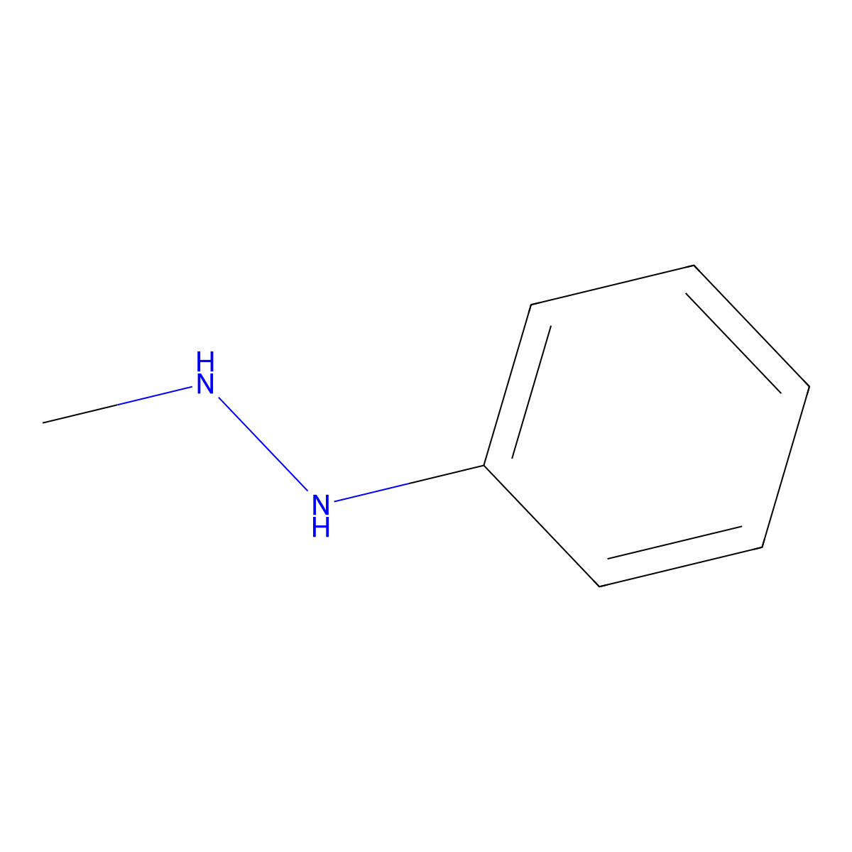 1-Methyl-2-phenylhydrazine molecular structure, CAS 622-36-6
