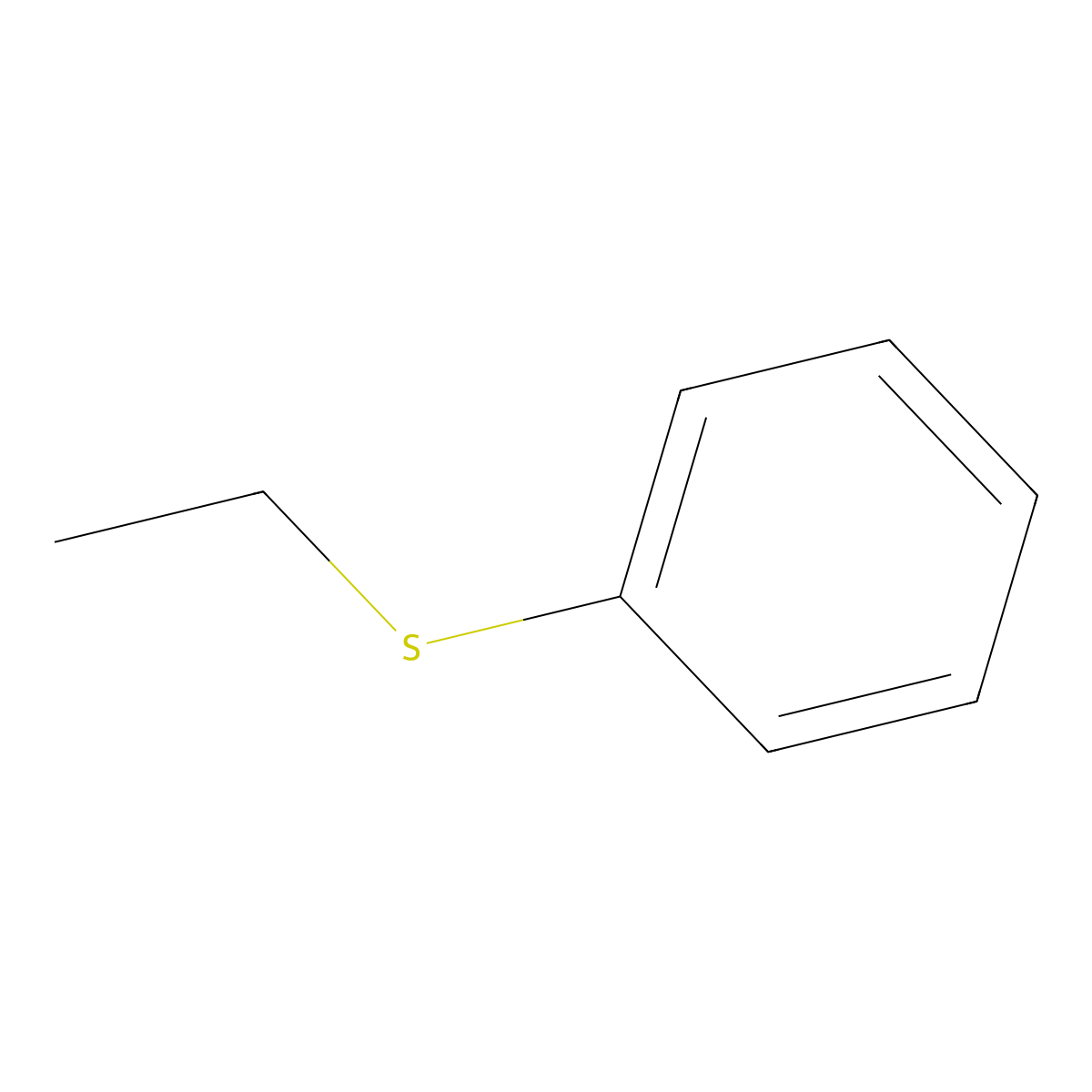 (Ethylthio)benzene molecular structure, CAS 622-38-8