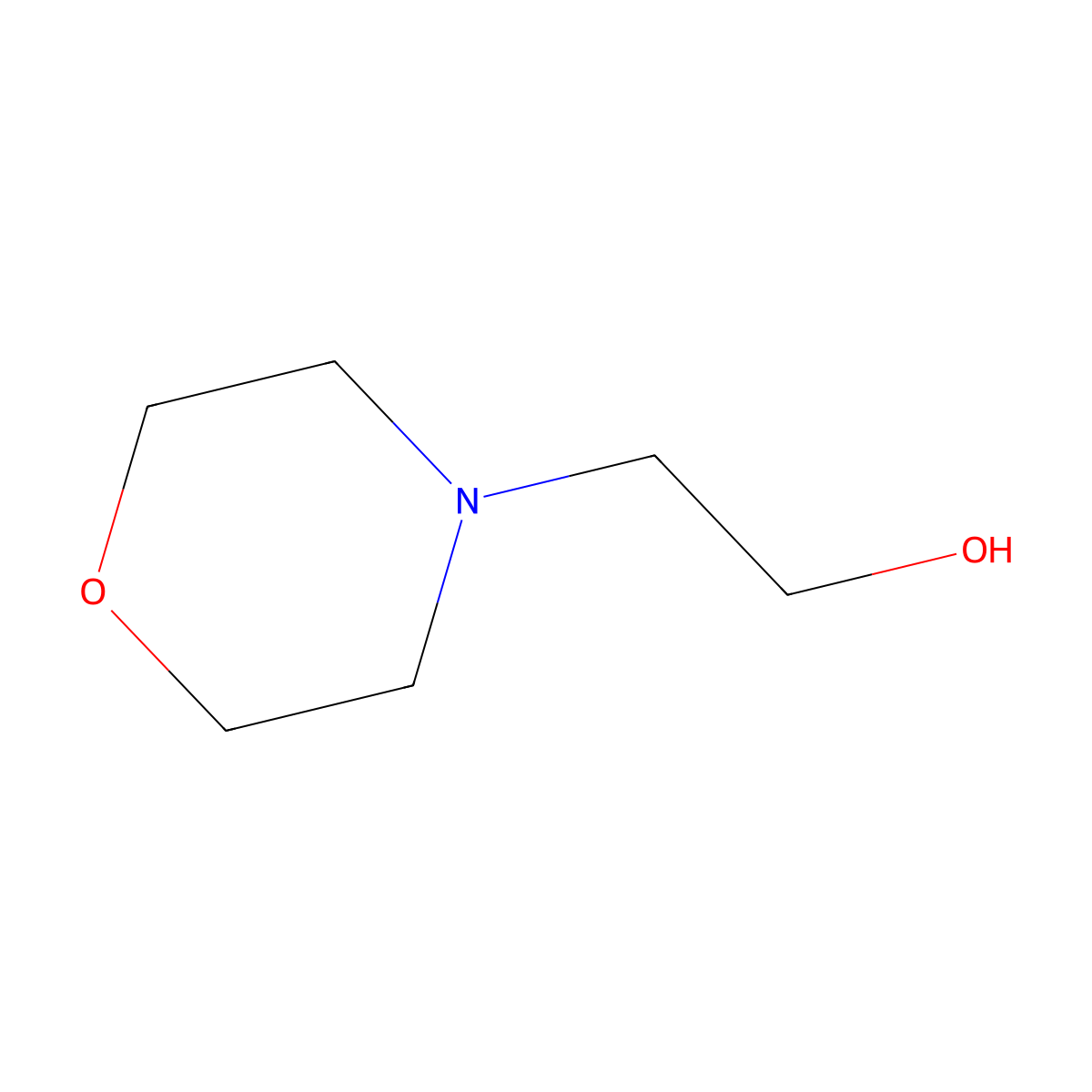 2-Morpholinoethanol molecular structure, CAS 622-40-2
