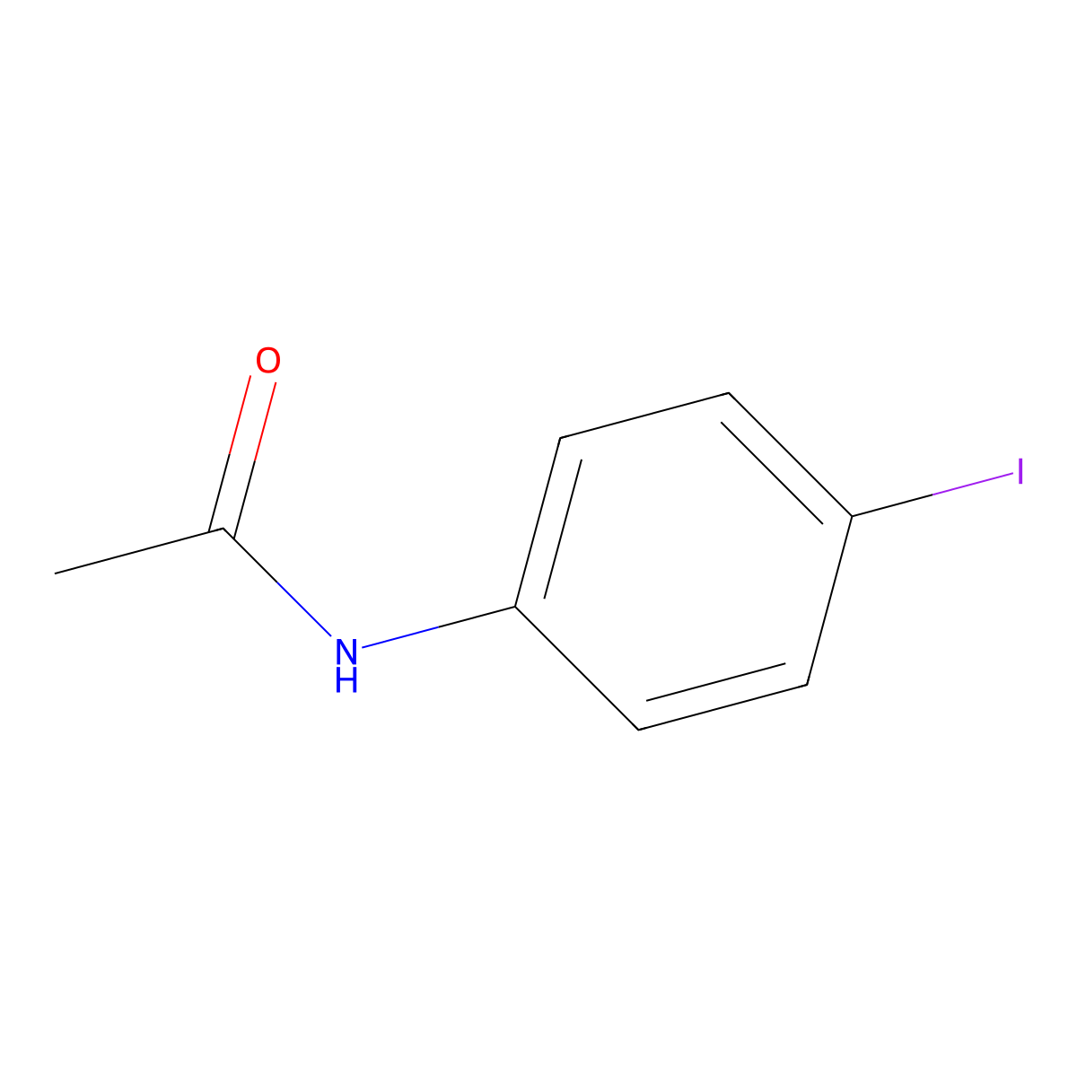 N-(4-Iodophenyl)acetamide molecular structure, CAS 622-50-4
