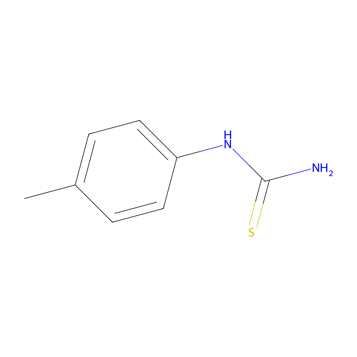 p-Tolylthiourea molecular structure, CAS 622-52-6