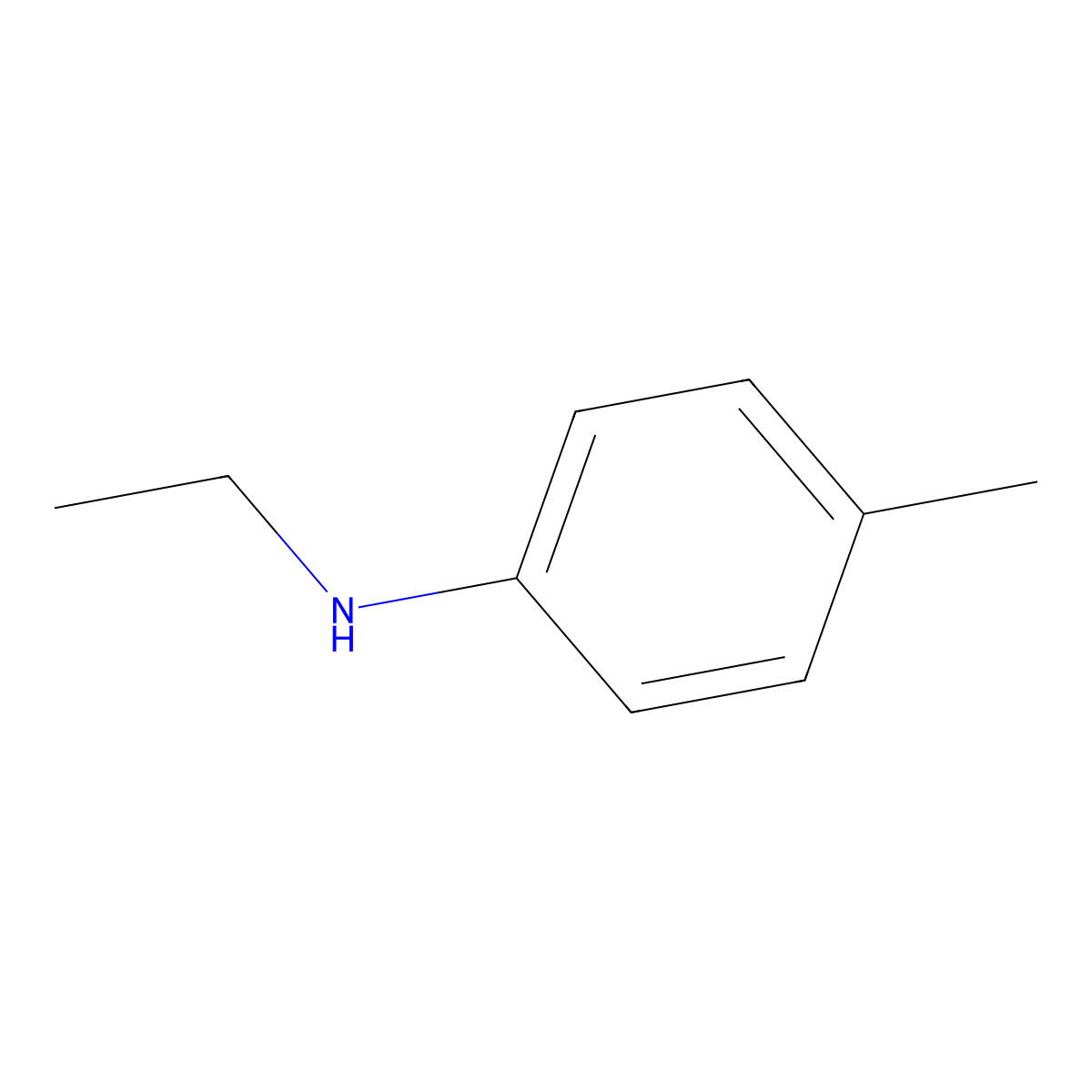 N-Ethyl-p-toluidine molecular structure, CAS 622-57-1