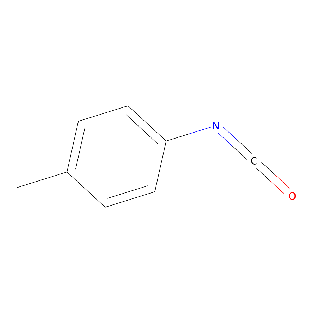 4-Methylphenyl isocyanate molecular structure, CAS 622-58-2