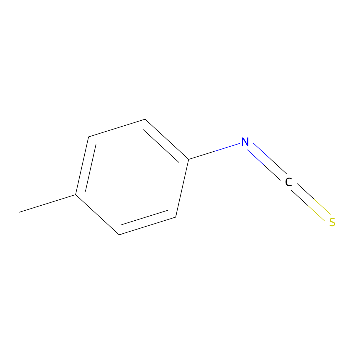 p-Tolyl isothiocyanate molecular structure, CAS 622-59-3