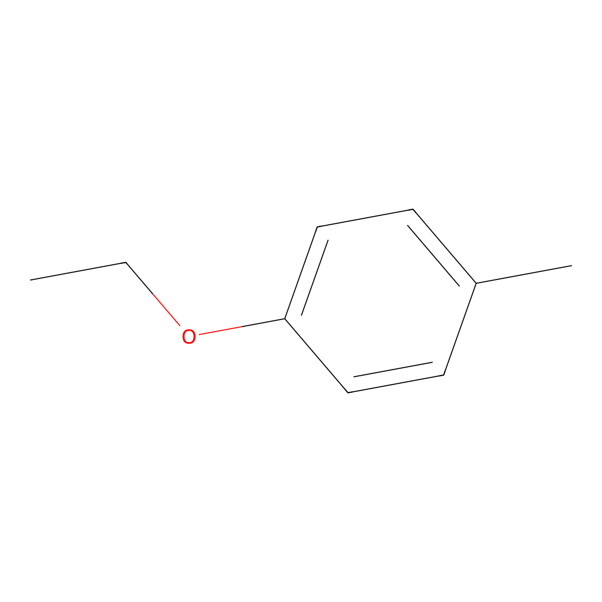 Benzene, 1-ethoxy-4-methyl- molecular structure, CAS 622-60-6