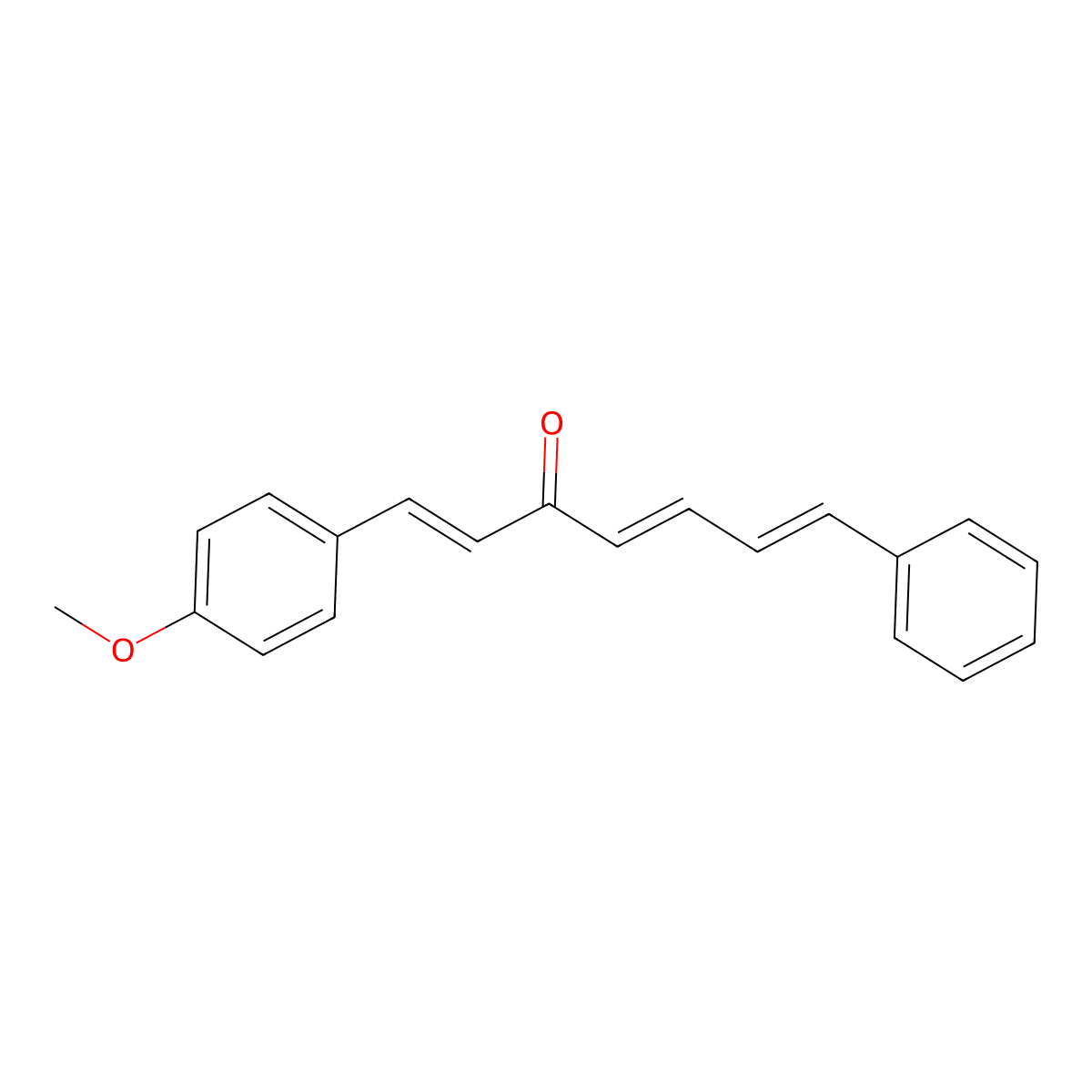 1-(4-Methoxyphenyl)-7-phenyl-1,4,6-heptatrien-3-one molecular structure, CAS 622-70-8