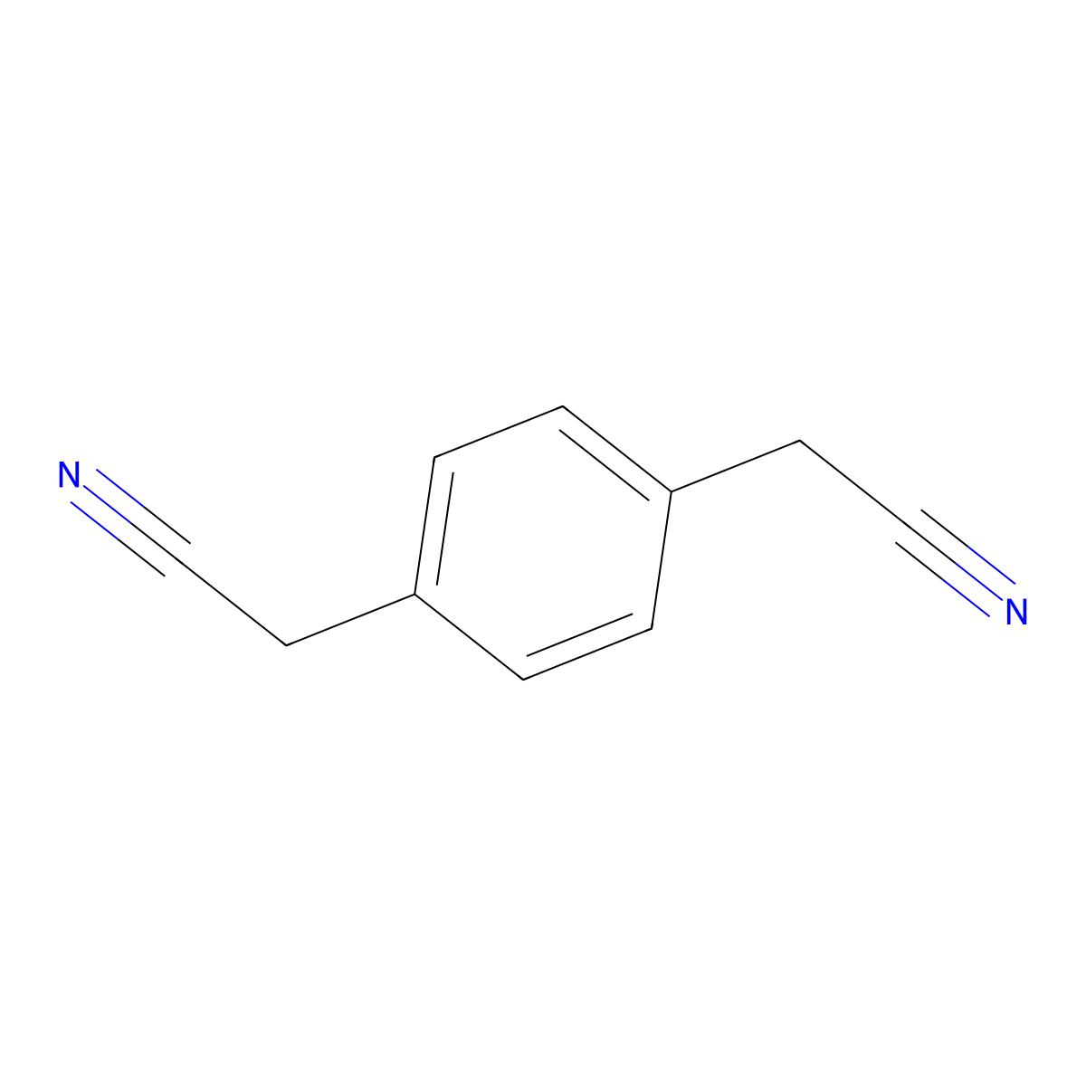 1,4-Benzenediacetonitrile molecular structure, CAS 622-75-3