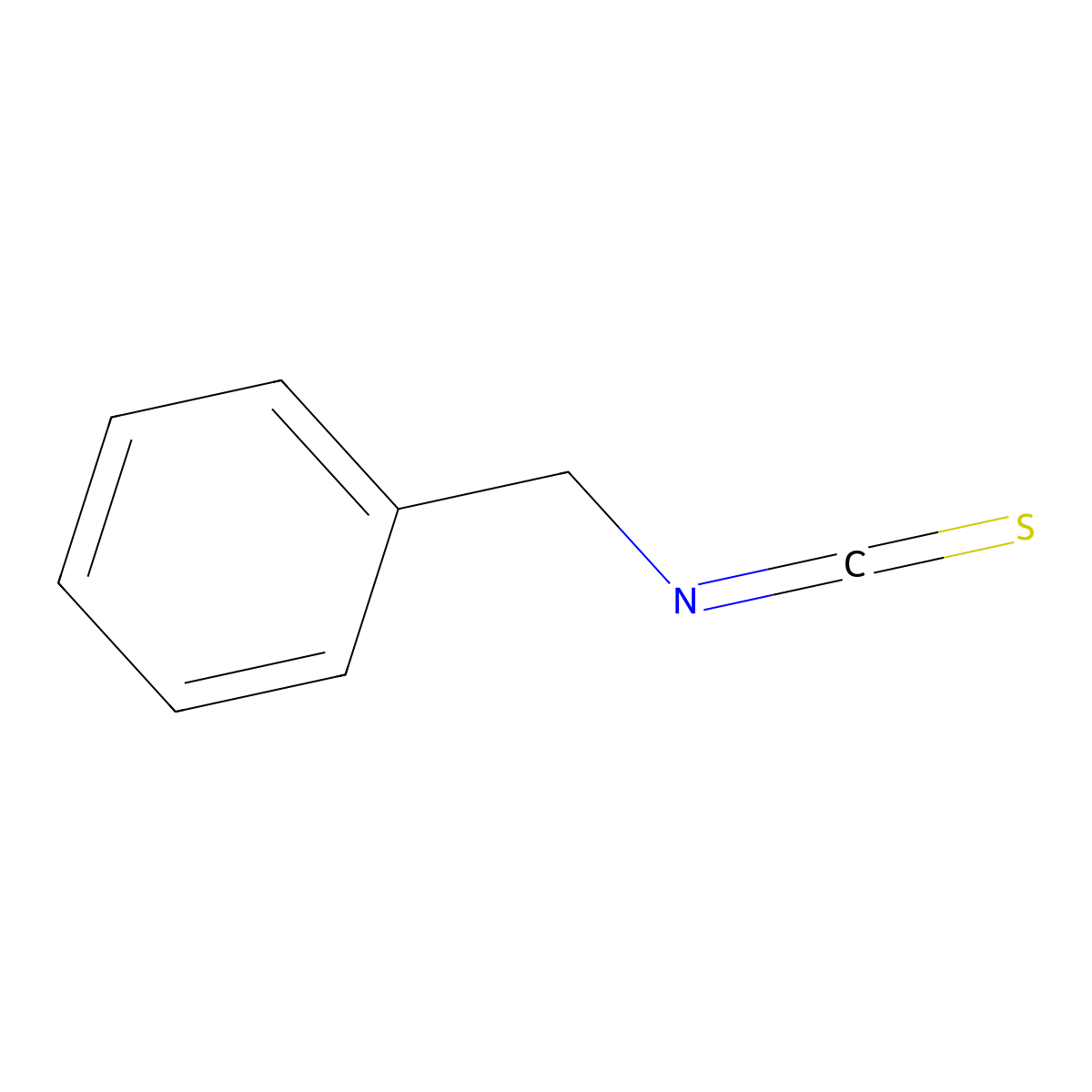 Benzyl Isothiocyanate molecular structure, CAS 622-78-6