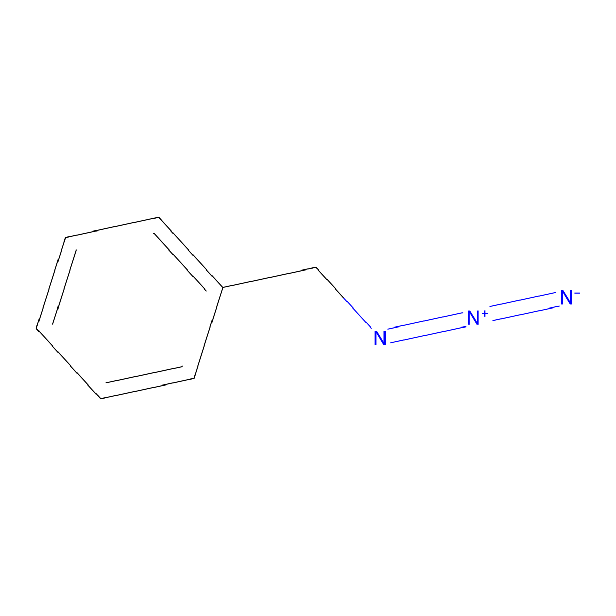 Benzyl azide molecular structure, CAS 622-79-7