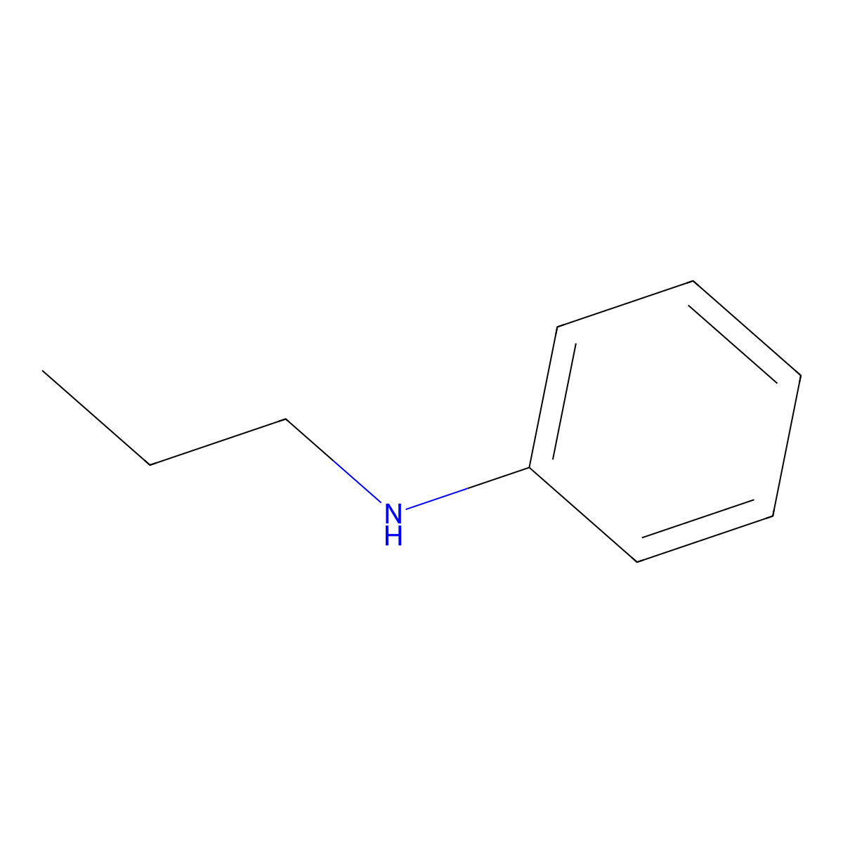 Benzenamine, N-propyl- molecular structure, CAS 622-80-0