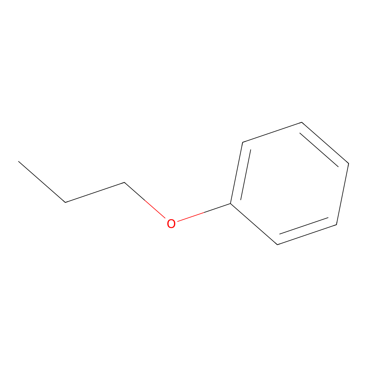 Benzene, propoxy- molecular structure, CAS 622-85-5