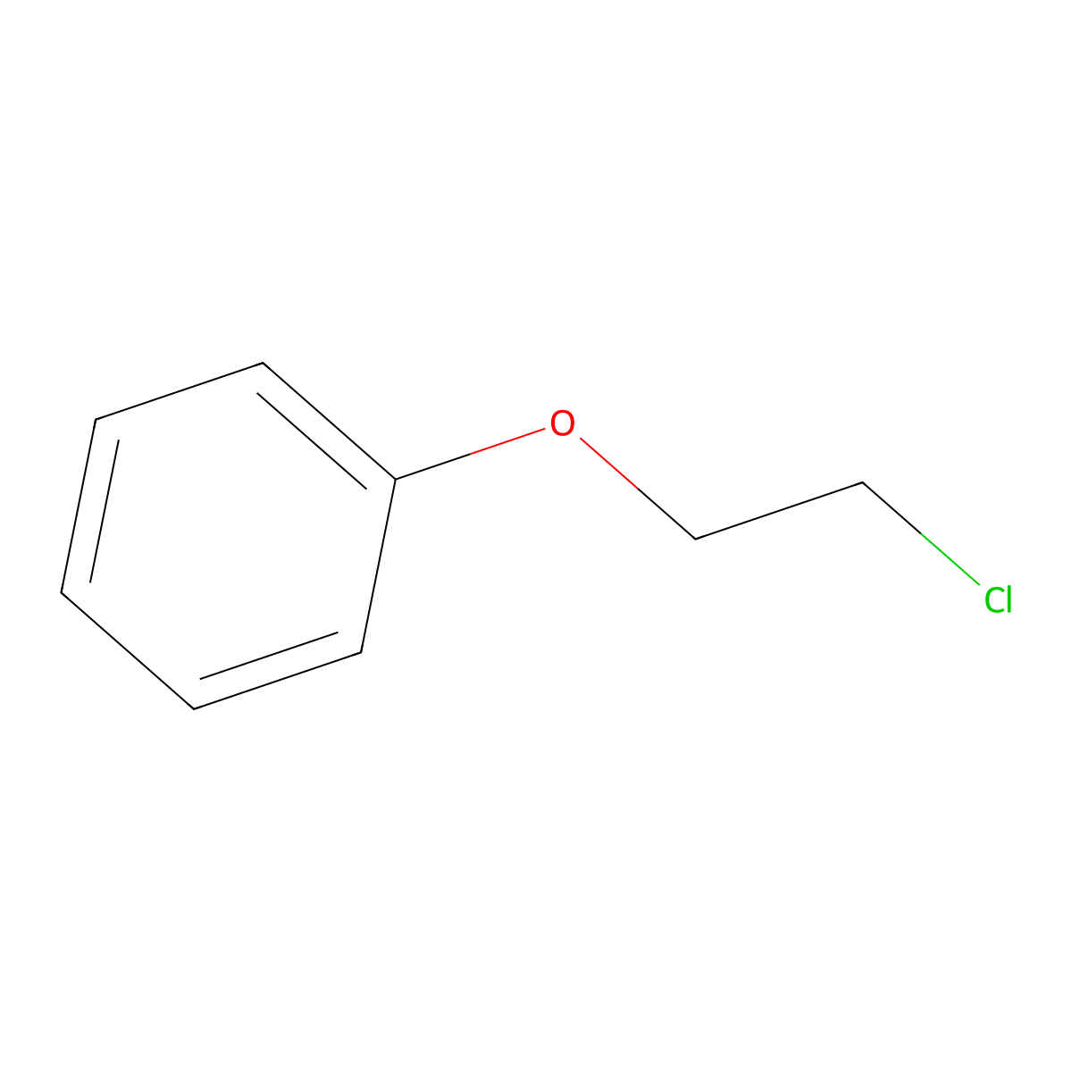 Benzene, (2-chloroethoxy)- molecular structure, CAS 622-86-6