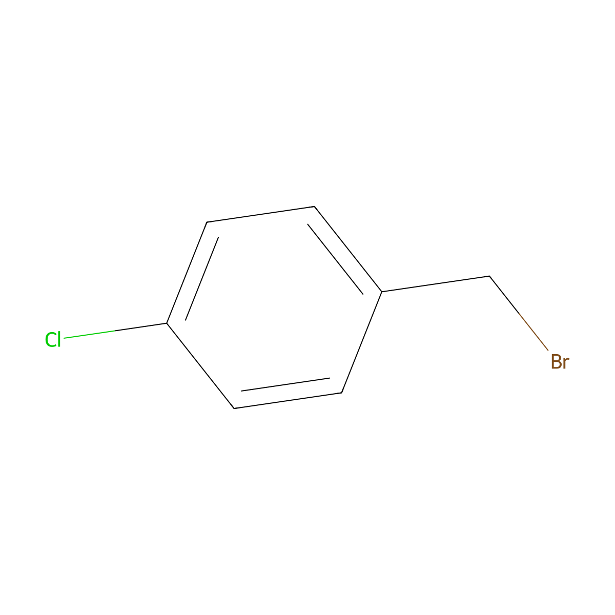 1-(Bromomethyl)-4-chlorobenzene molecular structure, CAS 622-95-7