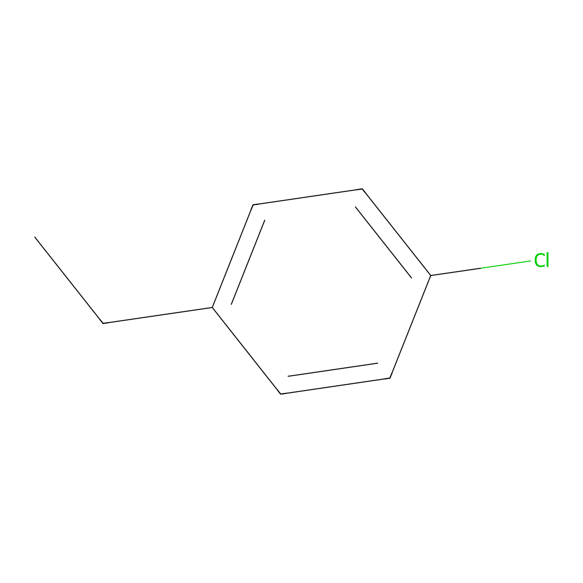 1-Chloro-4-ethylbenzene molecular structure, CAS 622-98-0