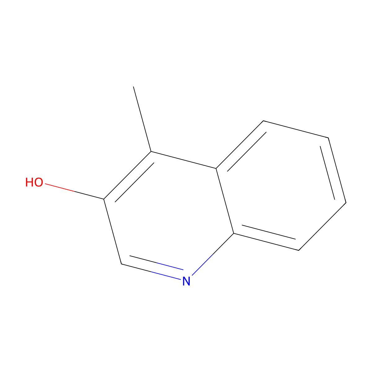 3-Quinolinol, 4-methyl- molecular structure, CAS 6220-93-5