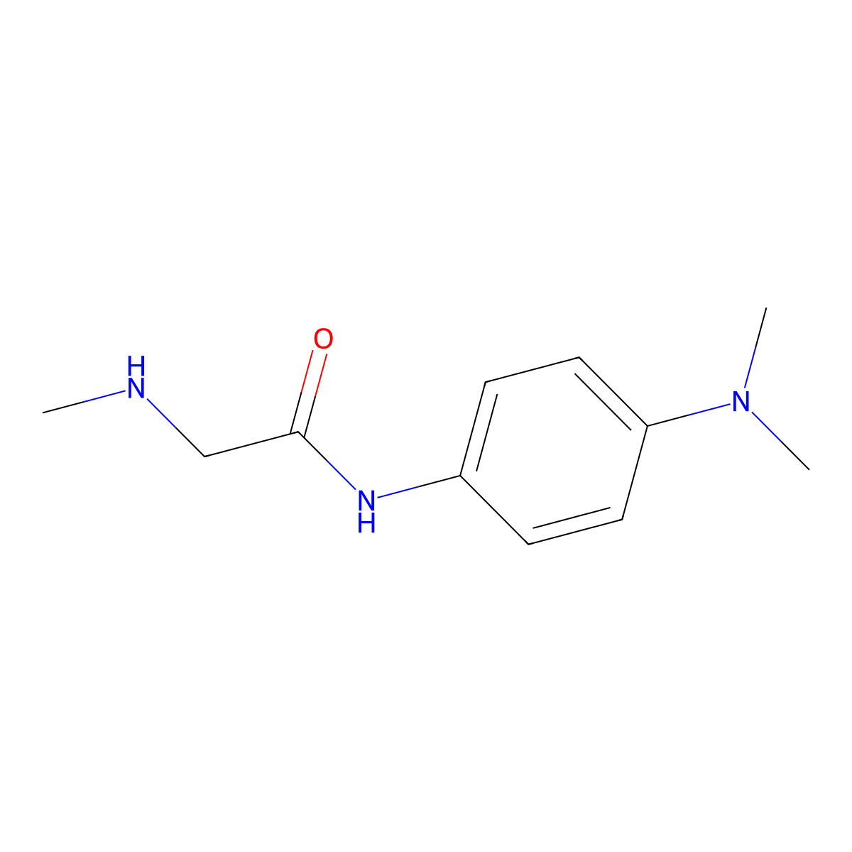 N-[4-(dimethylamino)phenyl]-N~2~-methylglycinamide molecular structure, CAS 62205-74-7