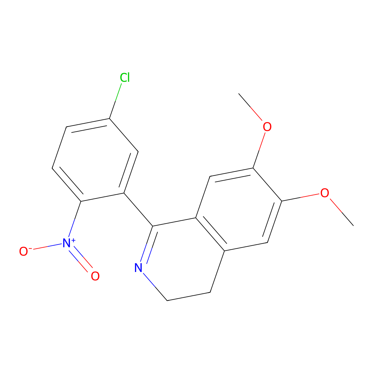 1-(5-Chloro-2-nitrophenyl)-6,7-dimethoxy-3,4-dihydroisoquinoline molecular structure, CAS 62206-13-7