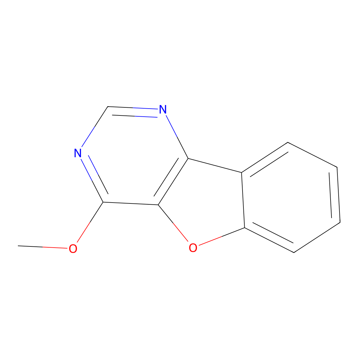 4-Methoxybenzofuro[3,2-d]pyrimidine molecular structure, CAS 62208-69-9
