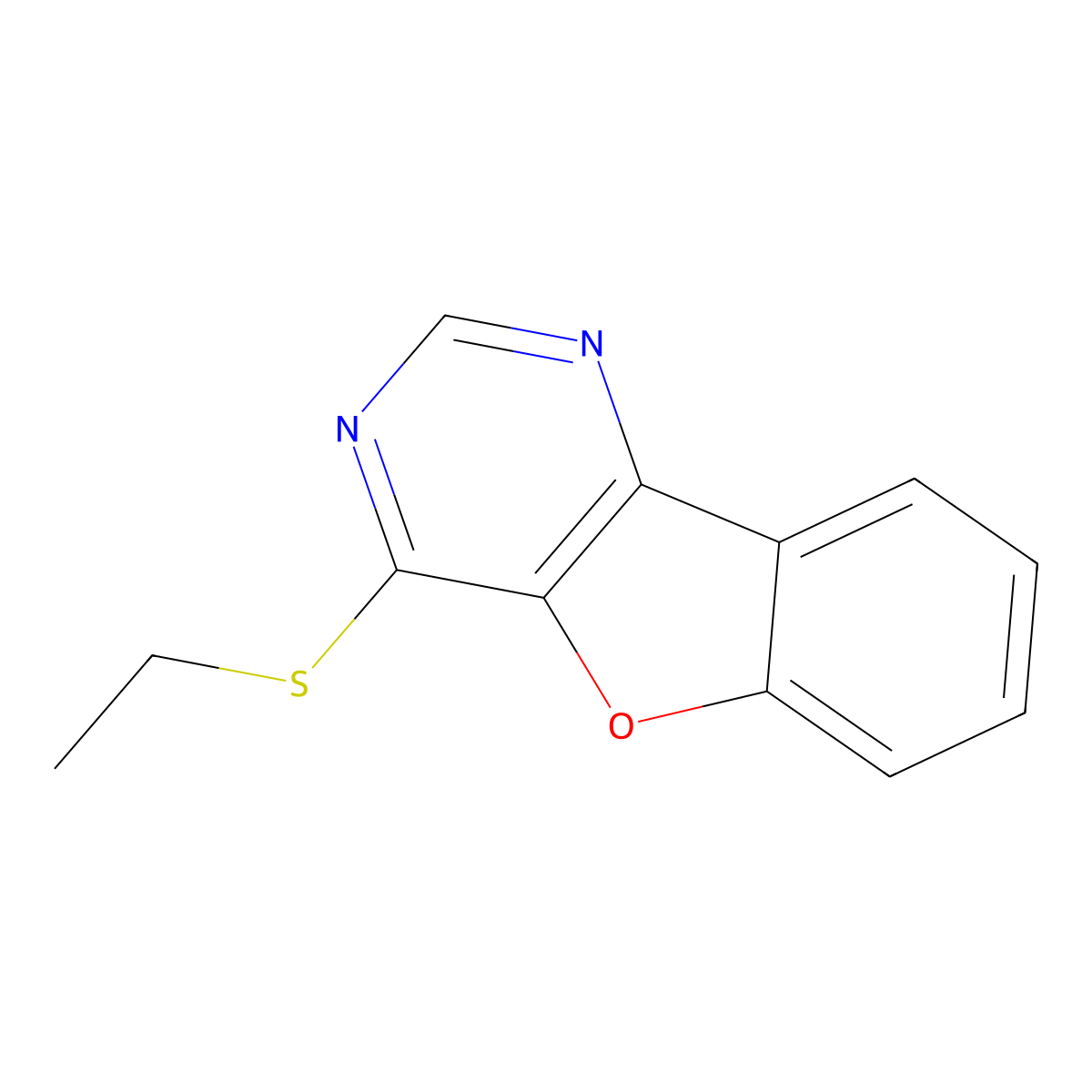 4-(Ethylthio)benzofuro[3,2-d]pyrimidine molecular structure, CAS 62208-73-5