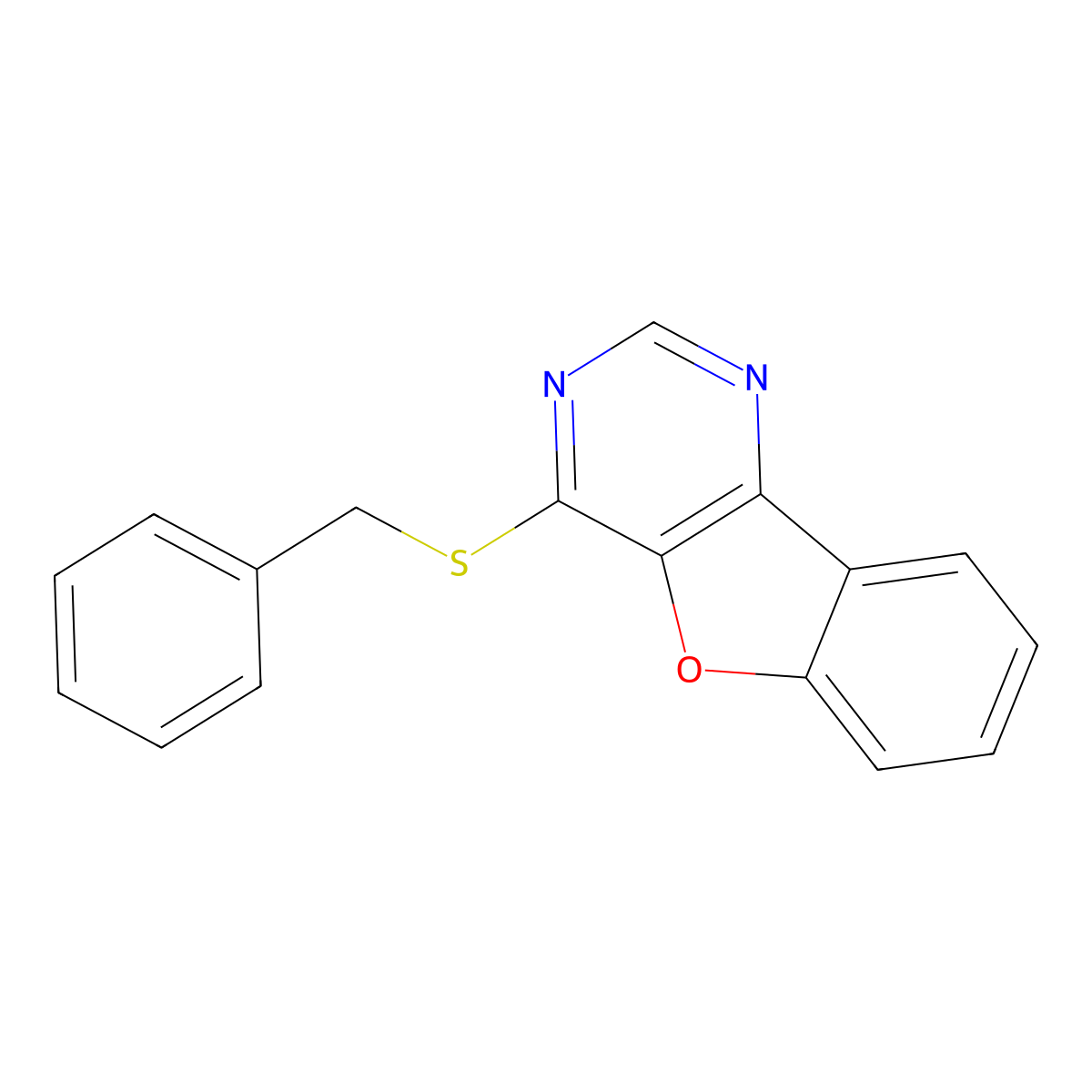 4-(Benzylthio)benzofuro[3,2-d]pyrimidine molecular structure, CAS 62208-74-6