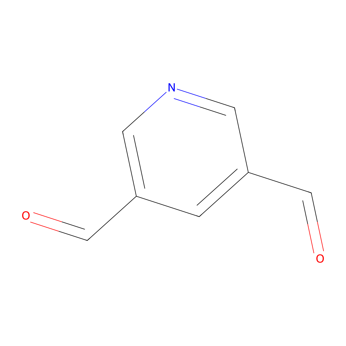 Pyridine-3,5-dicarboxaldehyde molecular structure, CAS 6221-04-1