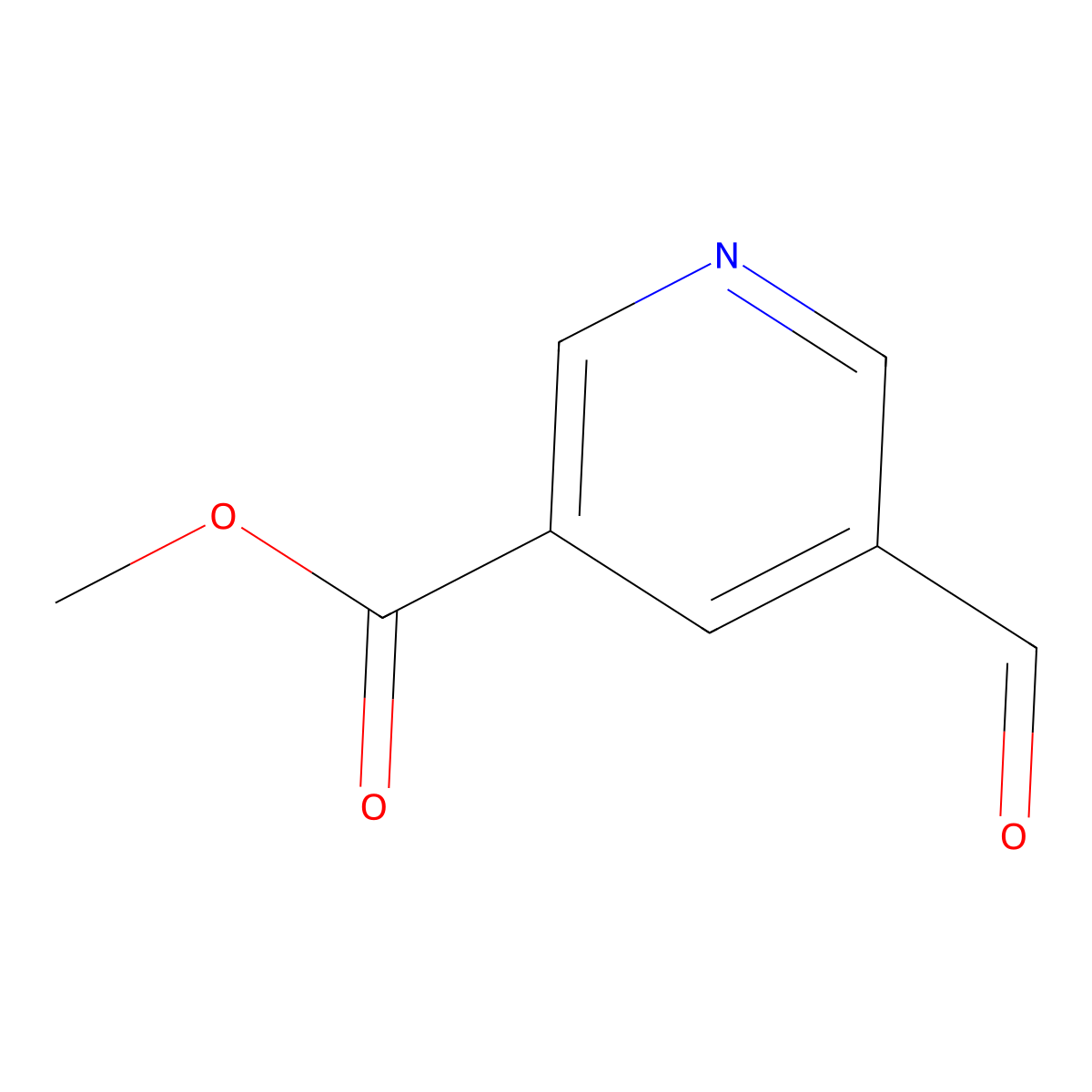 Methyl 5-formylpyridine-3-carboxylate molecular structure, CAS 6221-06-3