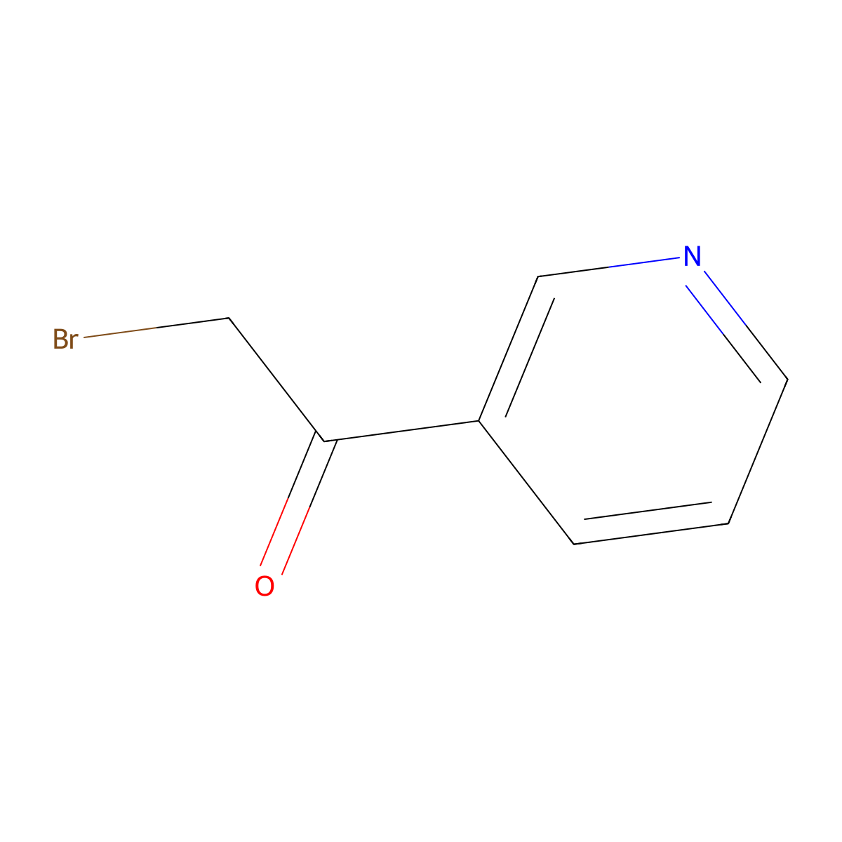 3-(2-Bromoacetyl)pyridine molecular structure, CAS 6221-12-1