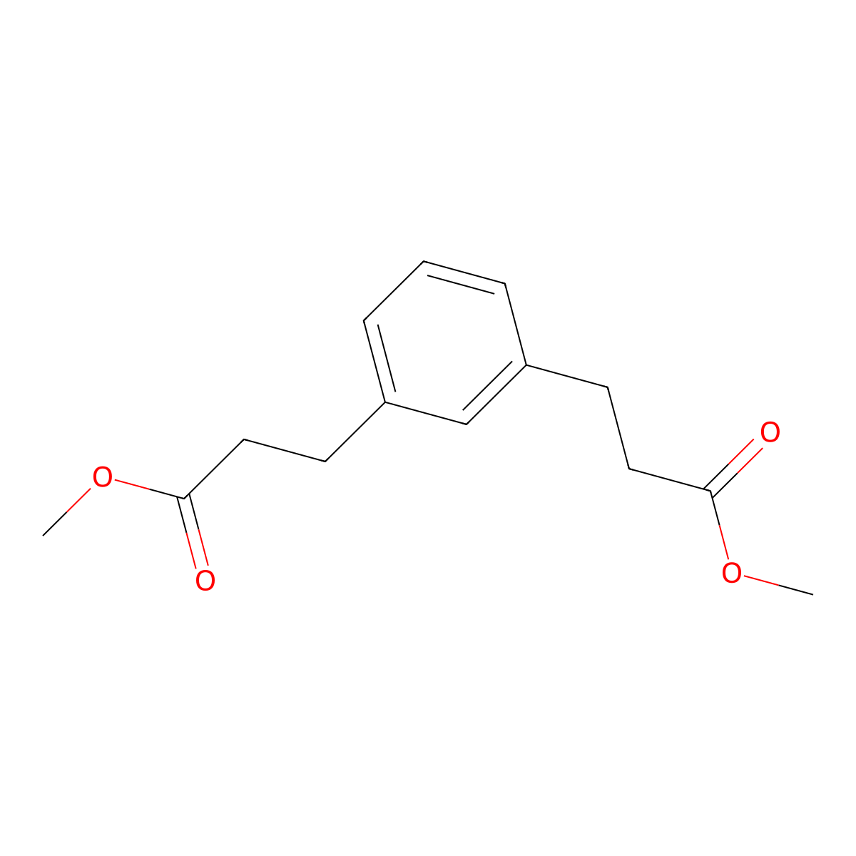 Methyl 3-[3-(3-methoxy-3-oxopropyl)phenyl]propanoate molecular structure, CAS 6221-61-0