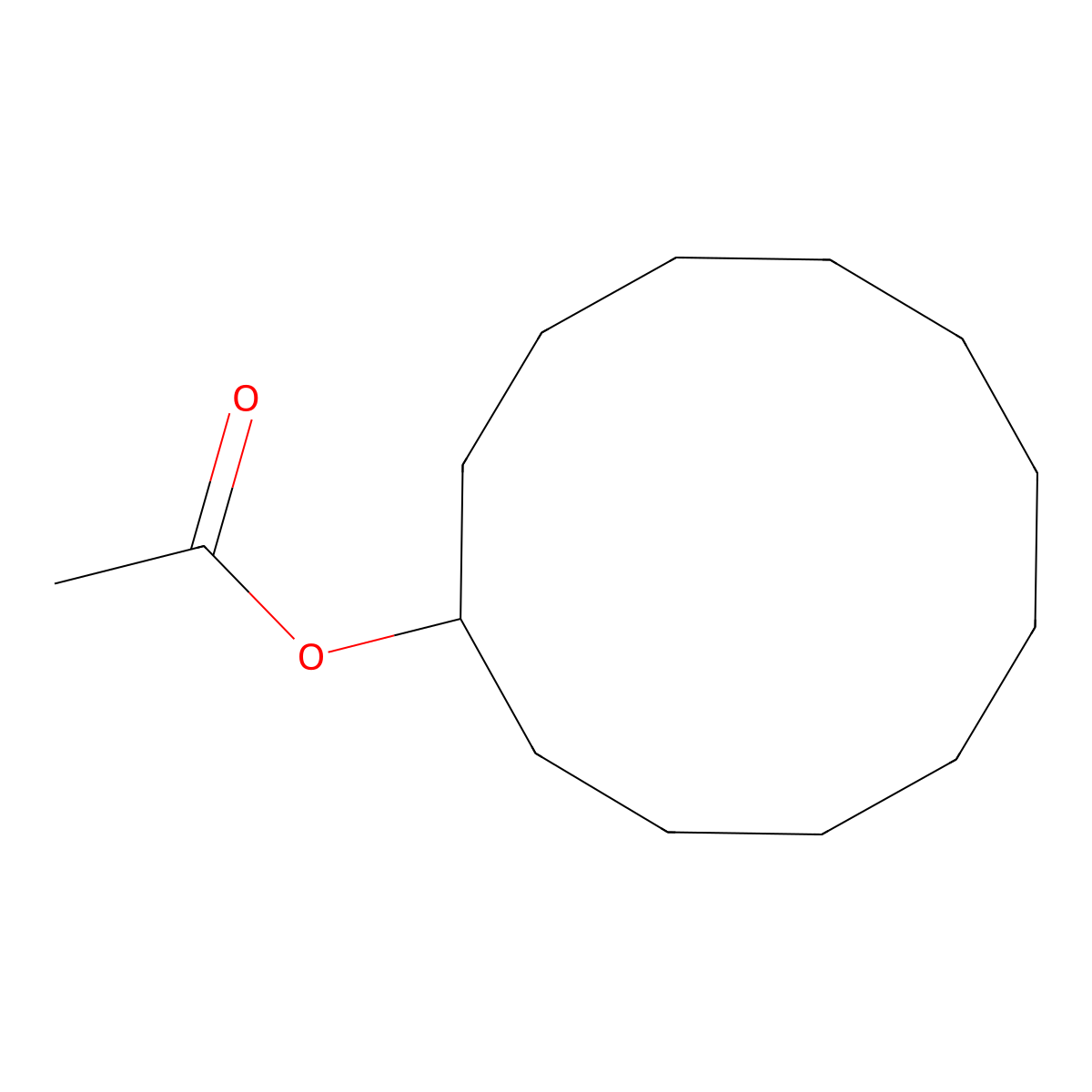 Cyclododecanol, 1-acetate molecular structure, CAS 6221-92-7