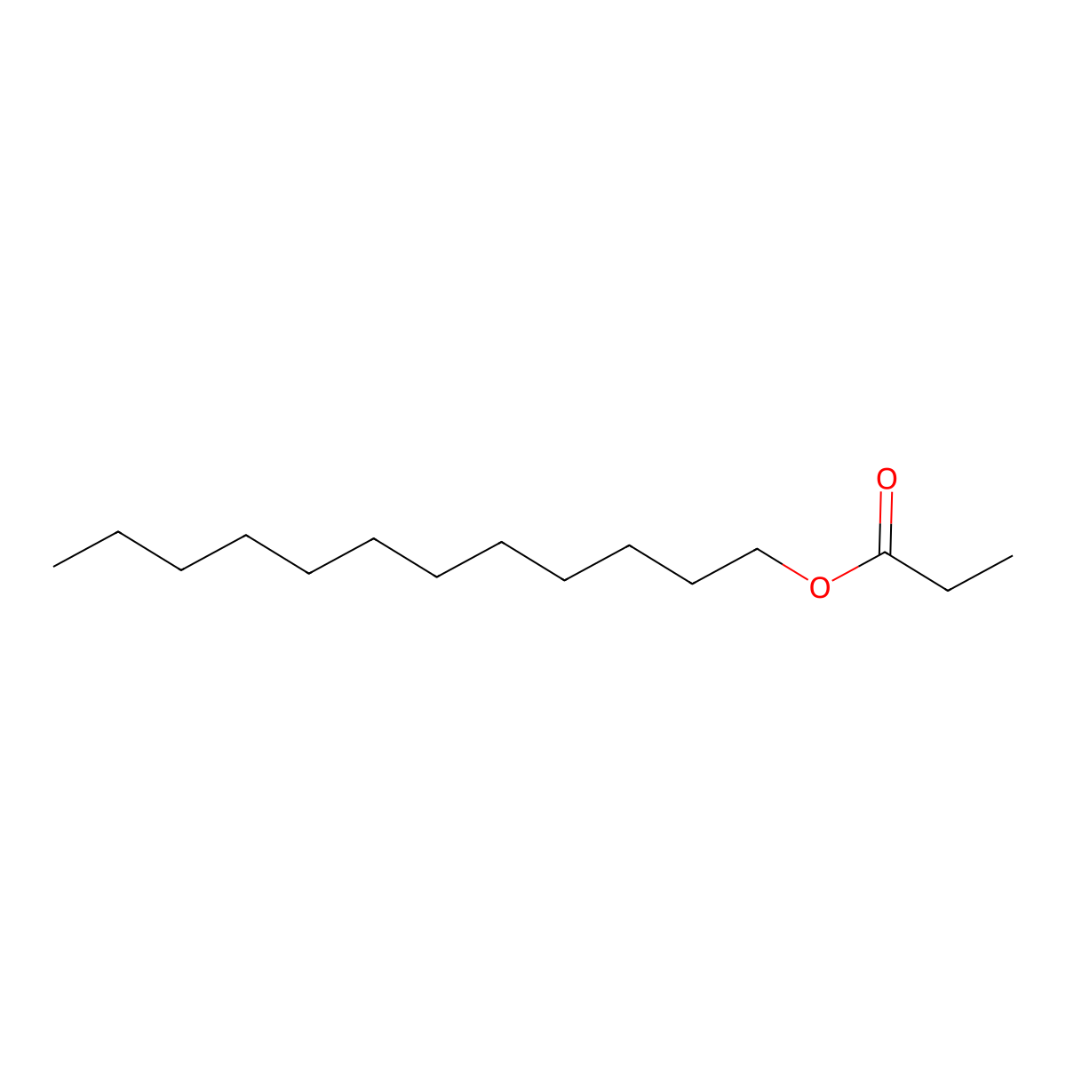 Dodecyl propionate molecular structure, CAS 6221-93-8