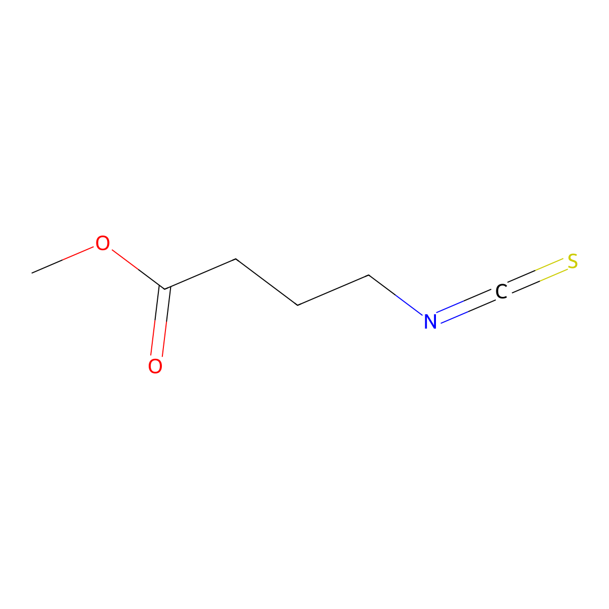 Methyl 4-isothiocyanatobutanoate molecular structure, CAS 62210-26-8
