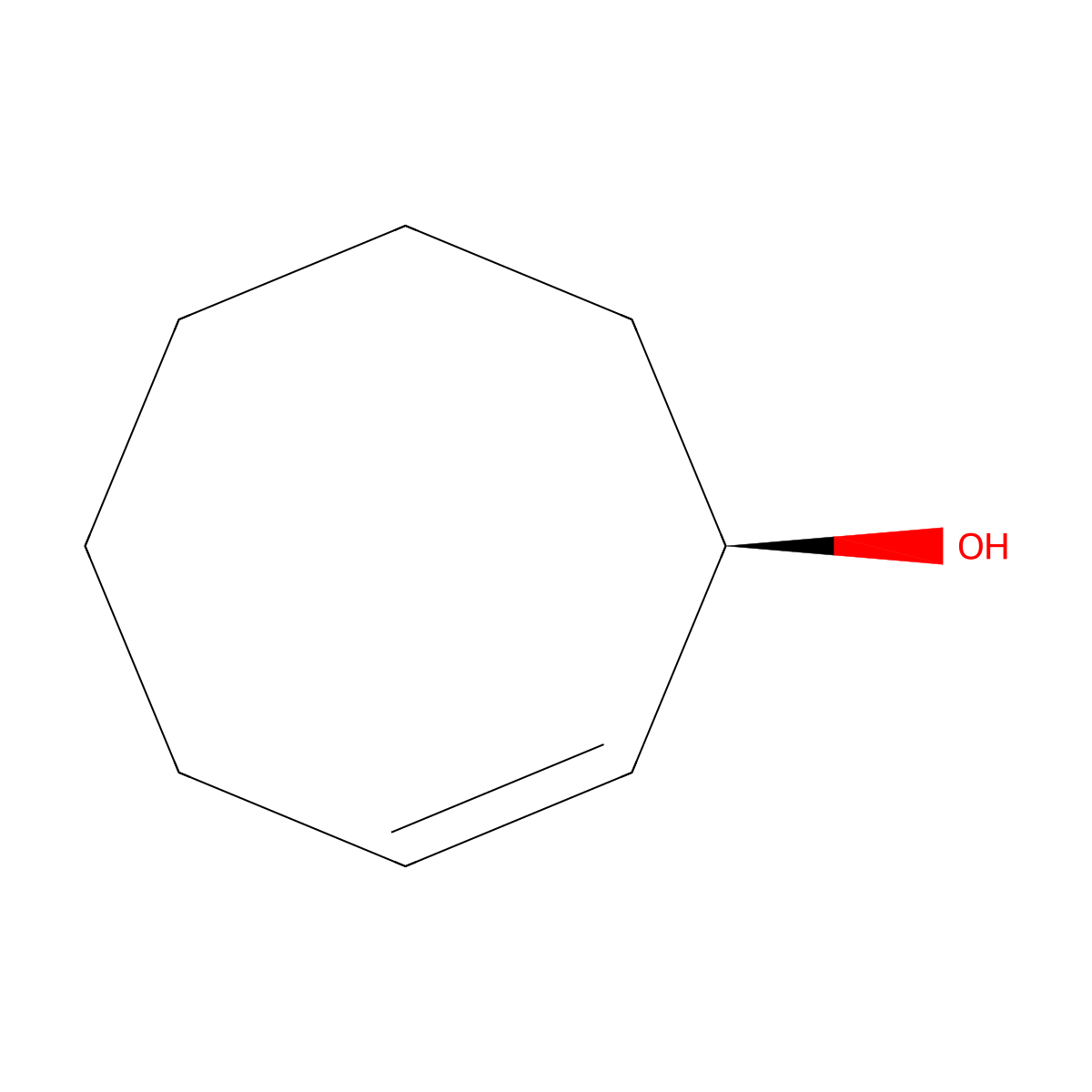 (R,E)-2-Cyclooctenol molecular structure, CAS 62210-83-7