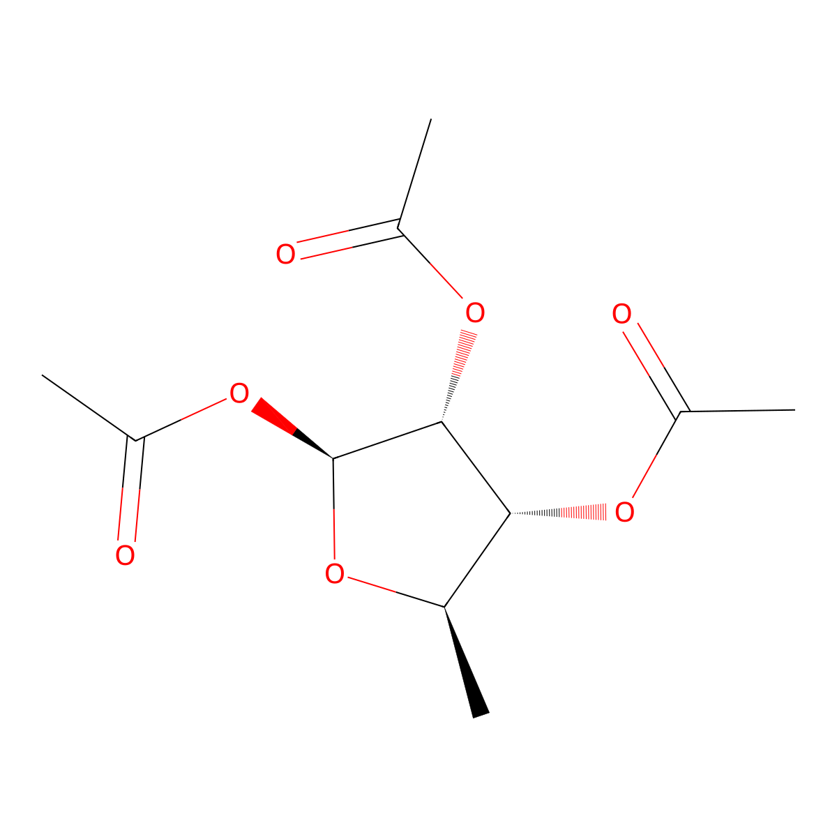 beta-D-Ribofuranose, 5-deoxy-, 1,2,3-triacetate molecular structure, CAS 62211-93-2