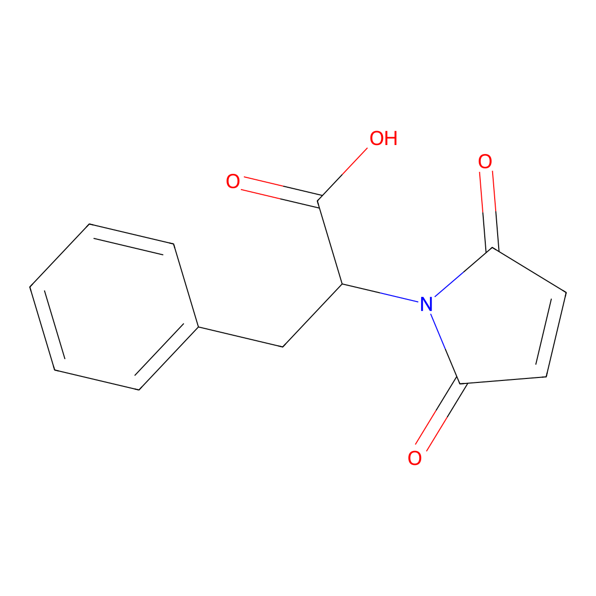 2,5-Dihydro-2,5-dioxo-alpha-(phenylmethyl)-1H-pyrrole-1-acetic acid molecular structure, CAS 62212-16-2