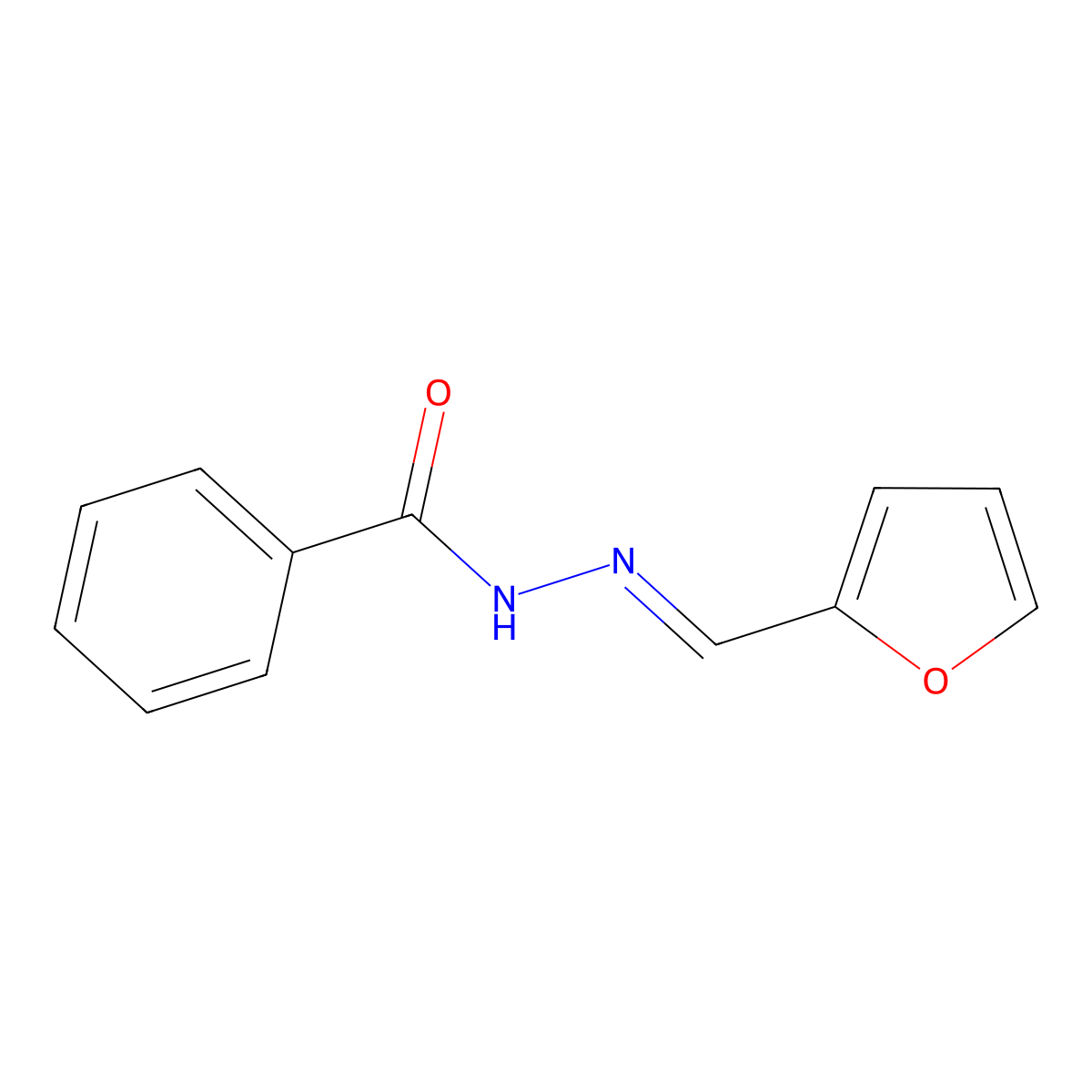 Benzoic acid, 2-(2-furanylmethylene)hydrazide molecular structure, CAS 62214-31-7