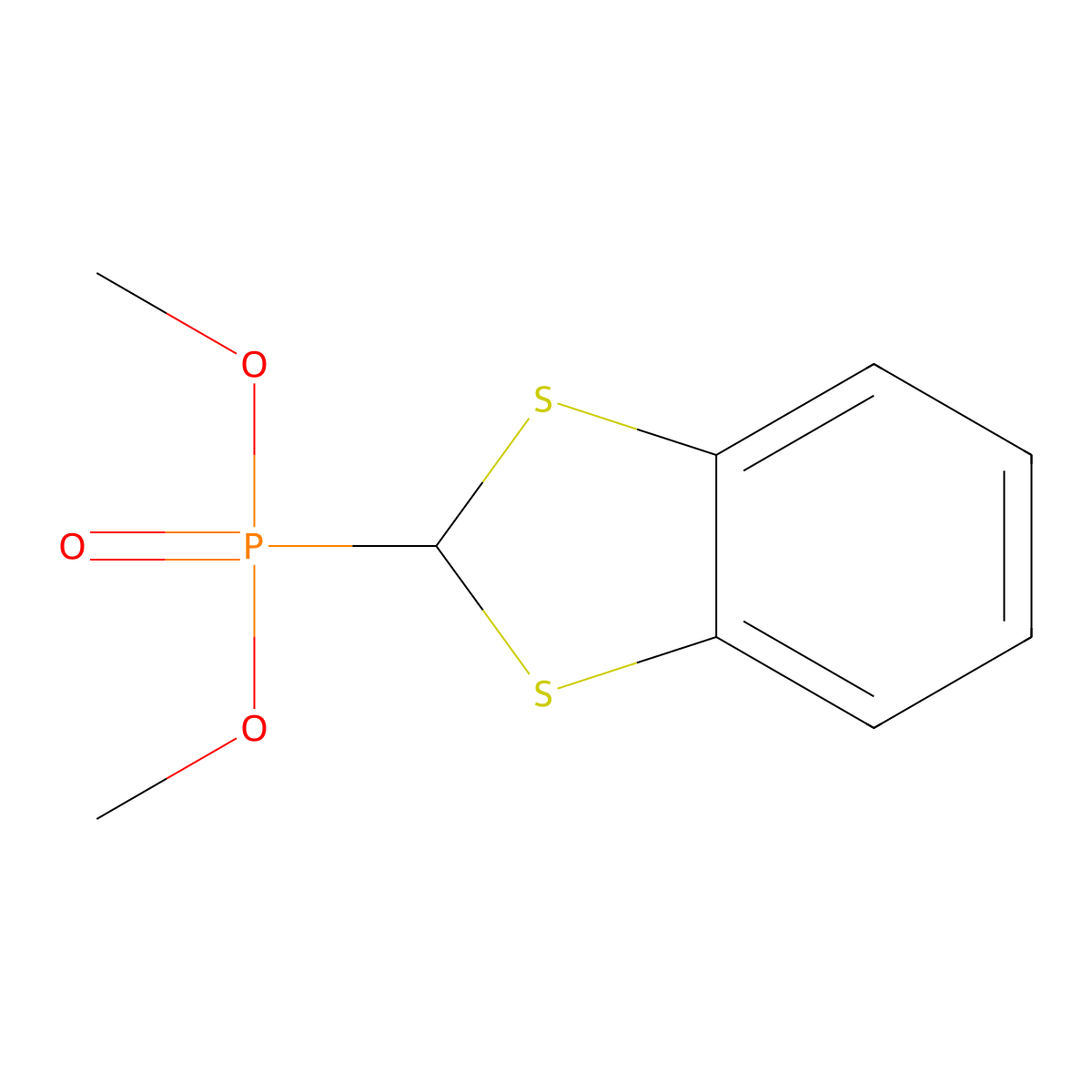 Dimethyl 1,3-Benzodithiol-2-ylphosphonate molecular structure, CAS 62217-35-0