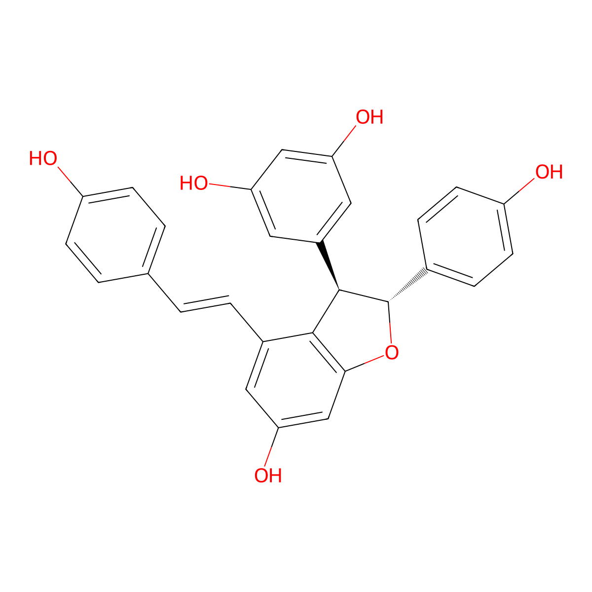 Epsilon-Viniferin molecular structure, CAS 62218-08-0