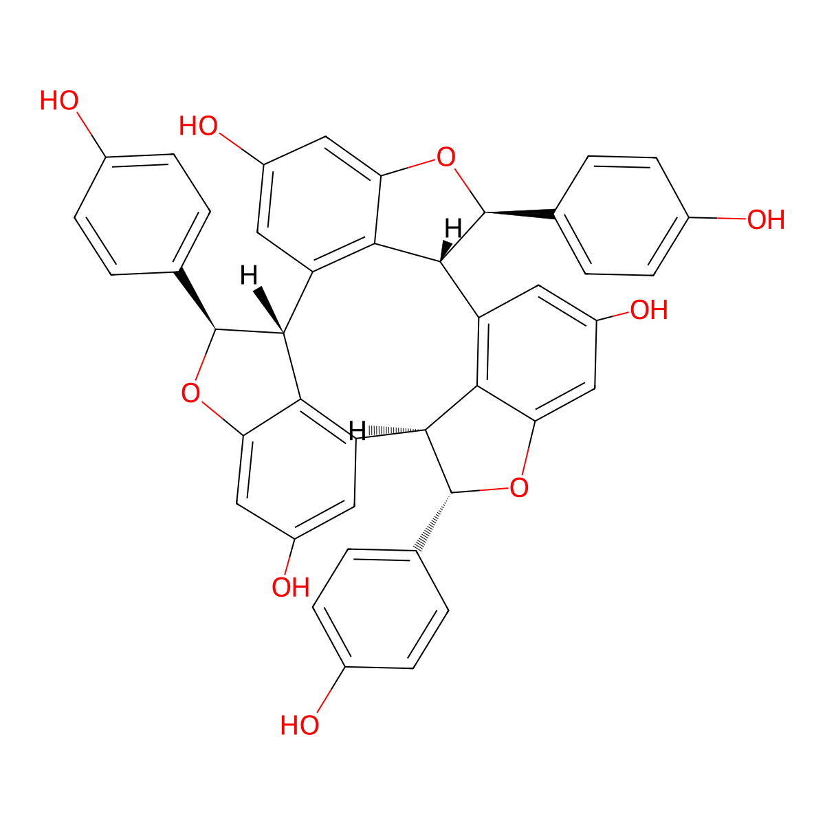 Alpha-Viniferin molecular structure, CAS 62218-13-7